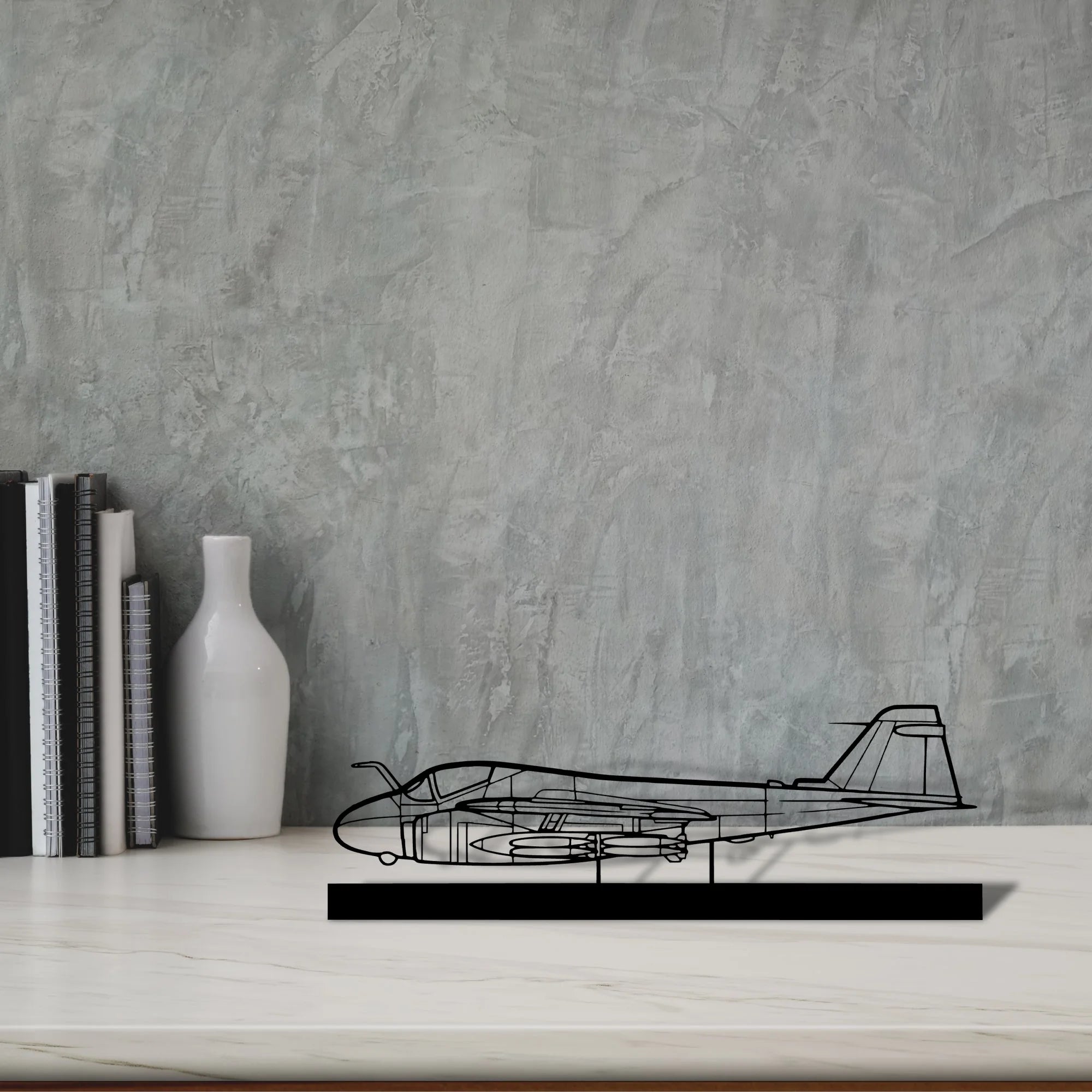 a-6-intruder-3 Silhouette Metal Art Stand - Tinvibe