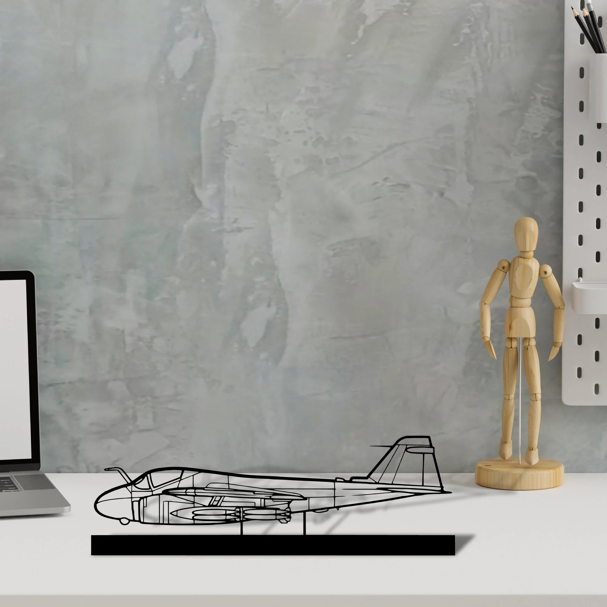 a-6-intruder-3 Silhouette Metal Art Stand - Tinvibe