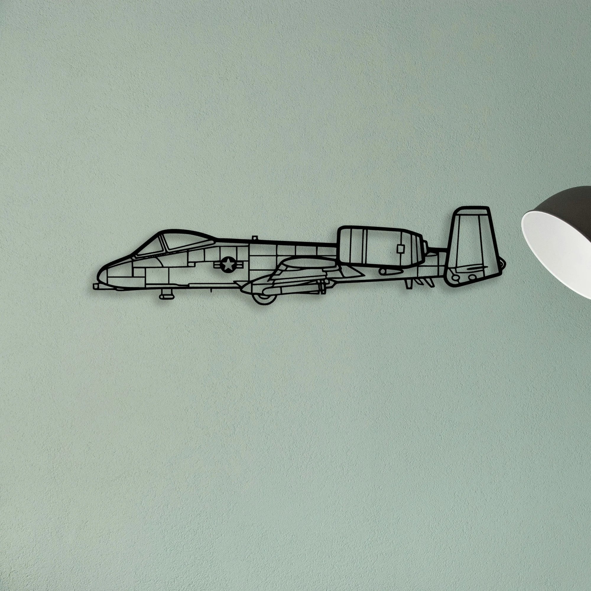 A10 Thunderbolt 2 Classic Aircraft Silhouette Metal Wall Art - Tinvibe