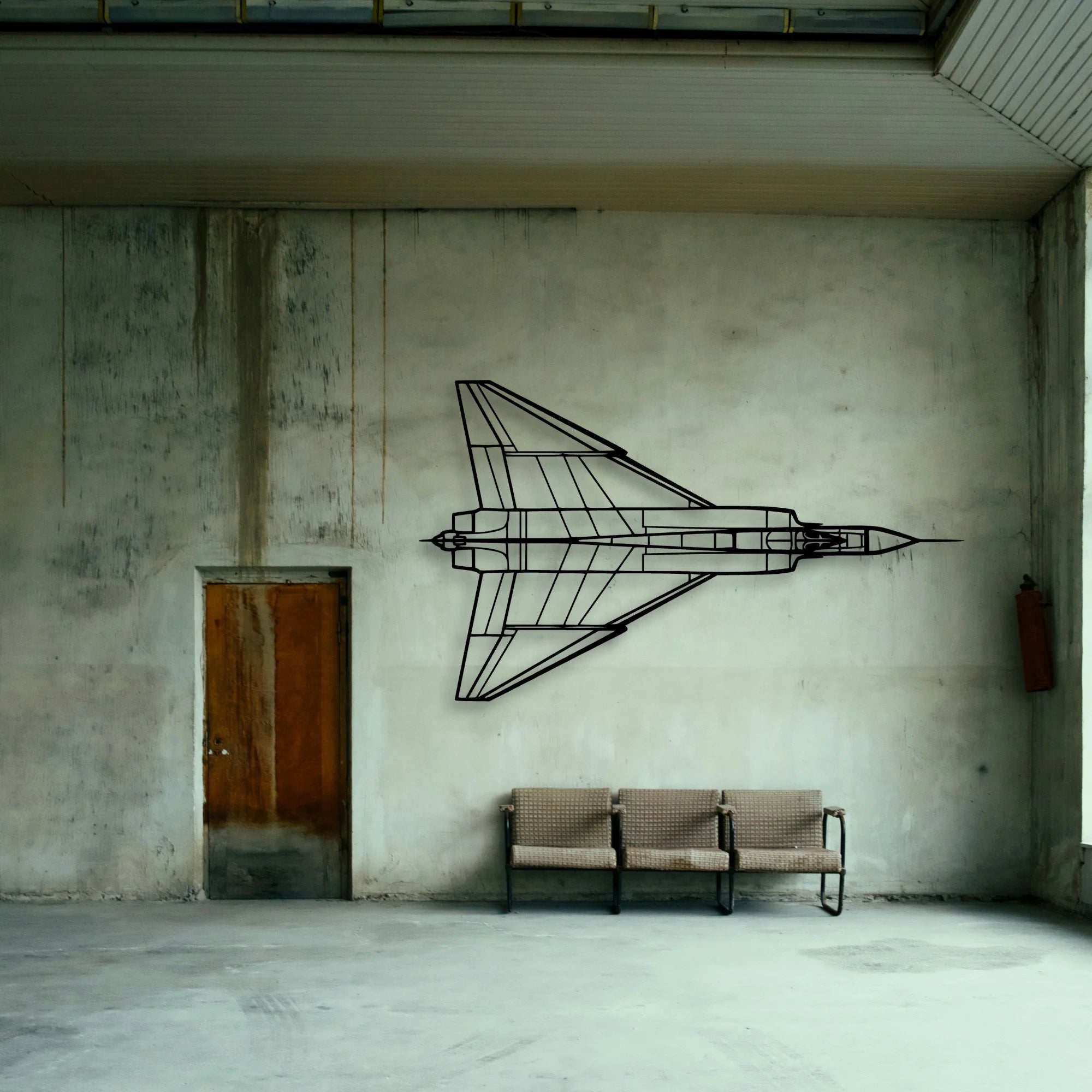 A320 Classic Aircraft Silhouette Metal Wall Art - Tinvibe