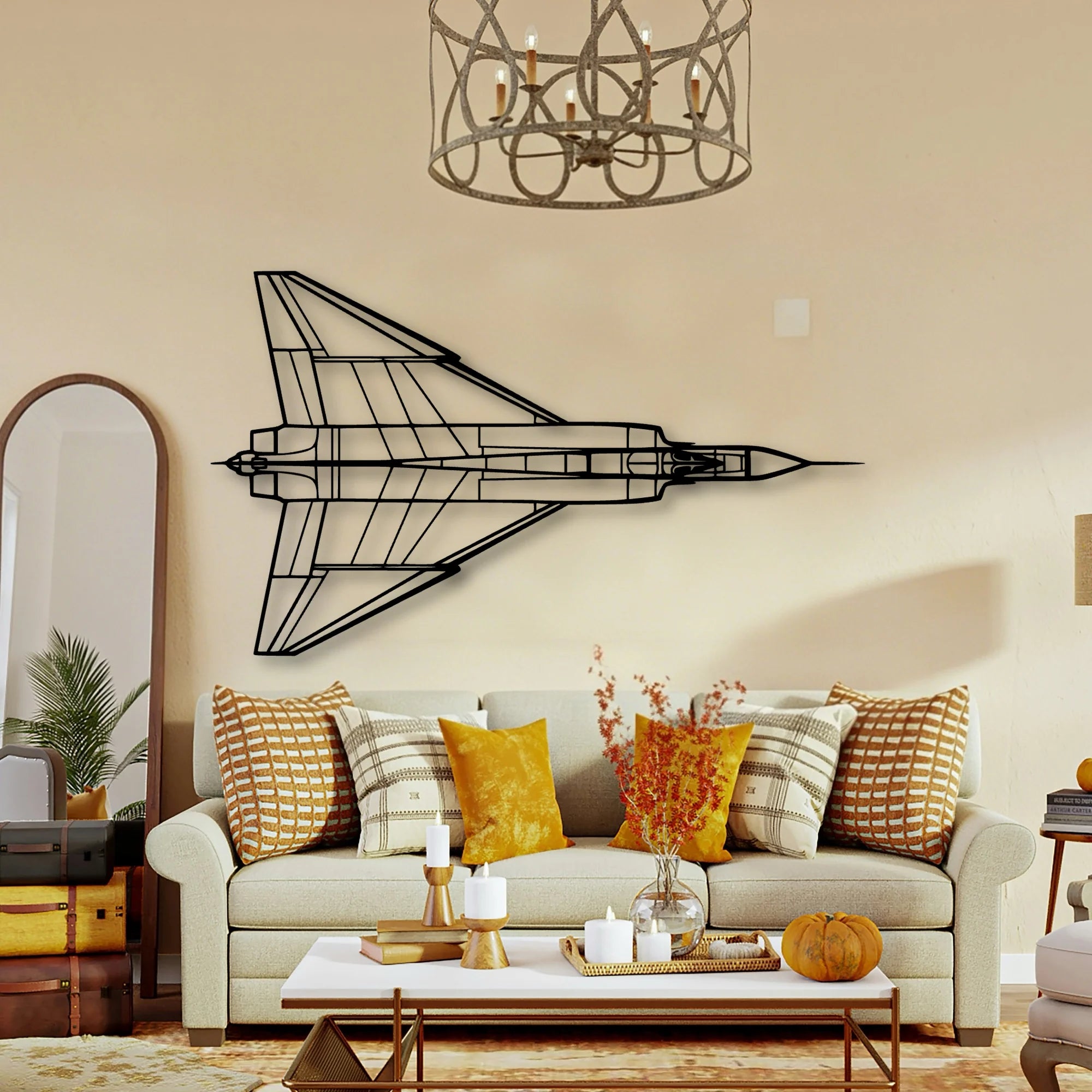 A320 Classic Aircraft Silhouette Metal Wall Art - Tinvibe