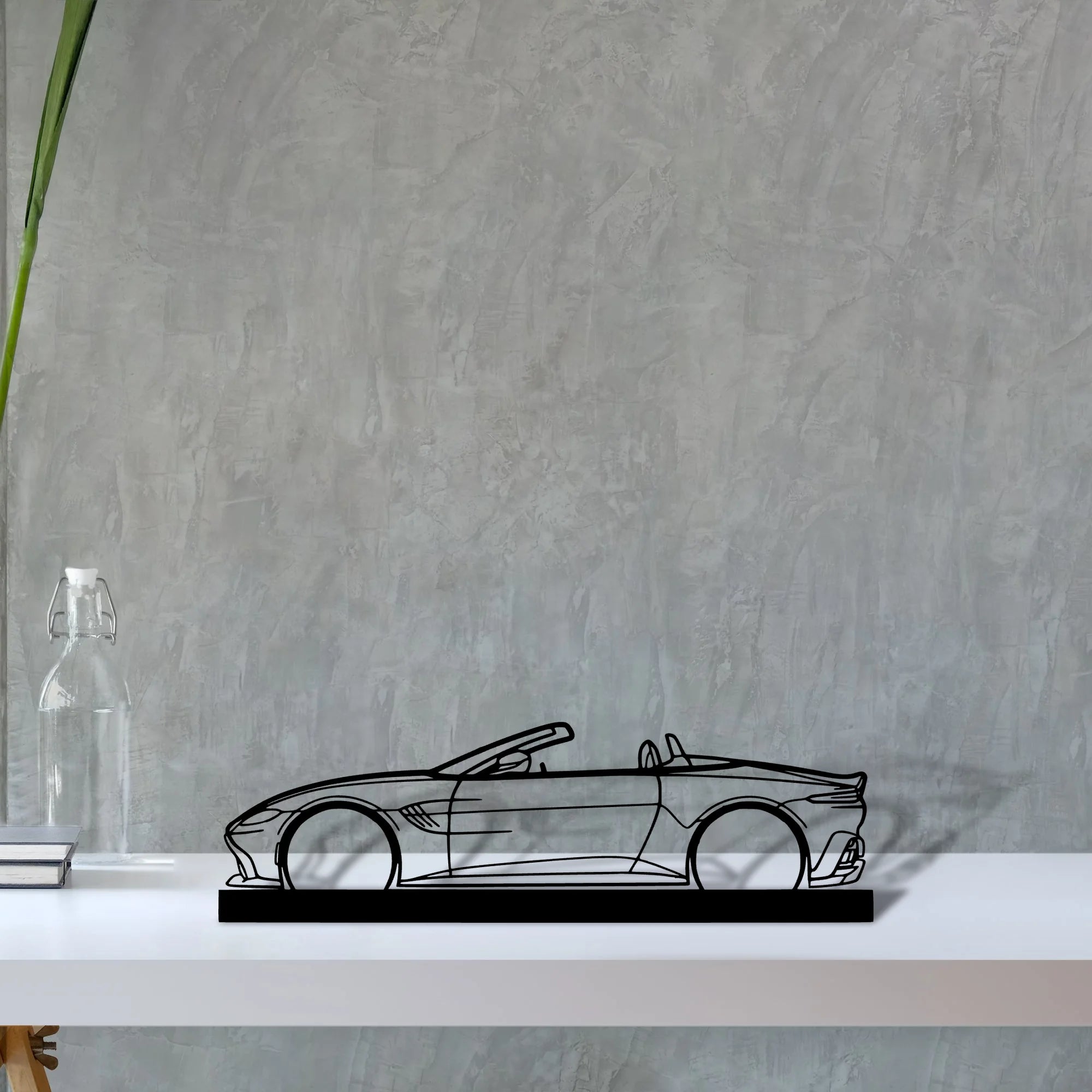 aston-vantage-cabrio Silhouette Metal Art Stand - Tinvibe