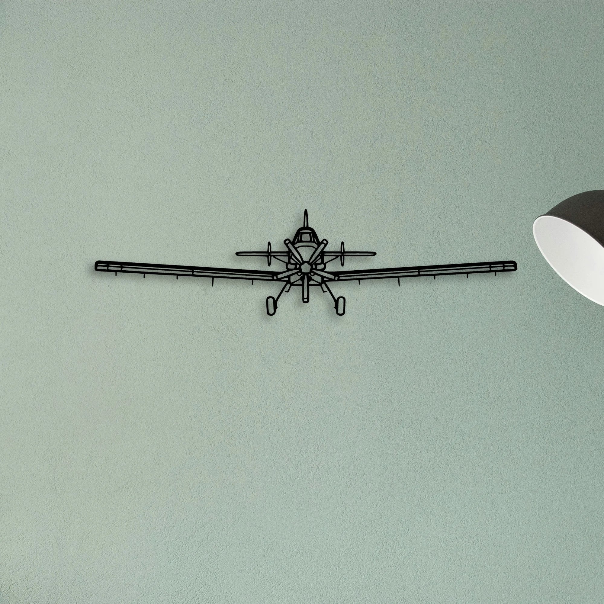 At 802 Classic Aircraft Silhouette Metal Wall Art - Tinvibe