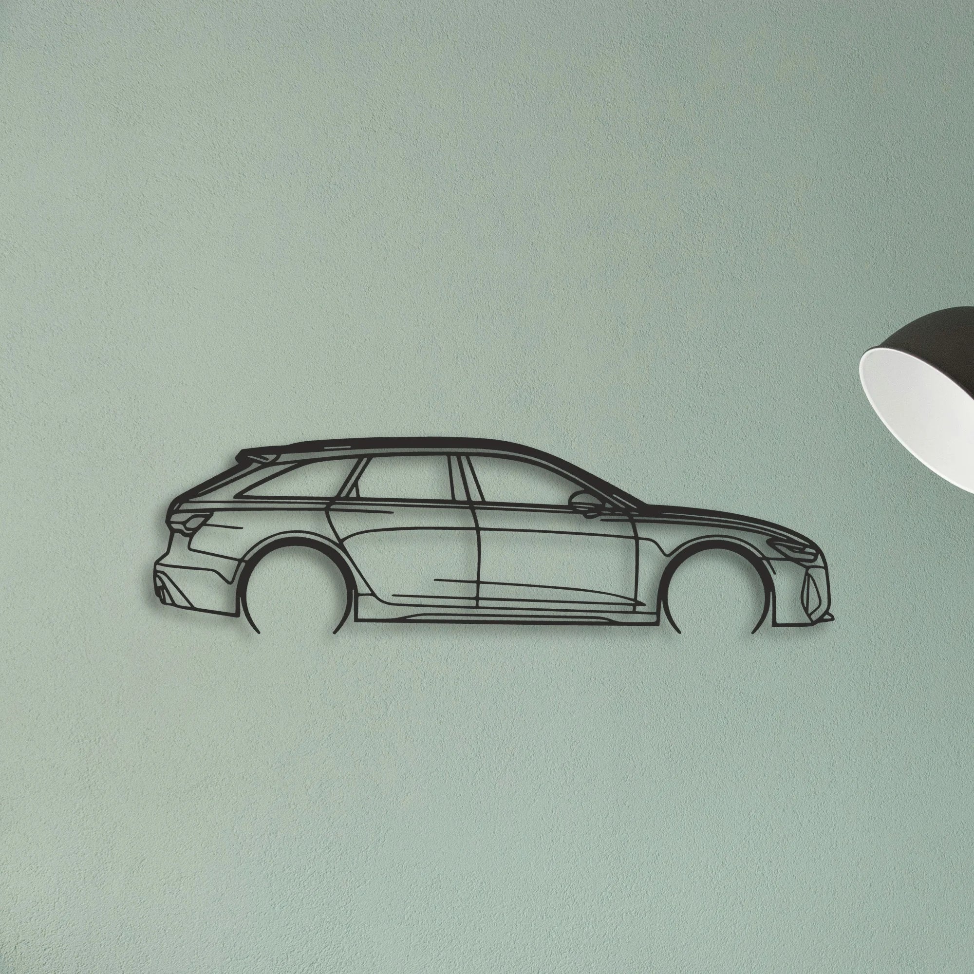 Audi RS6 Classic Silhouette Metal Wall Art - Tinvibe