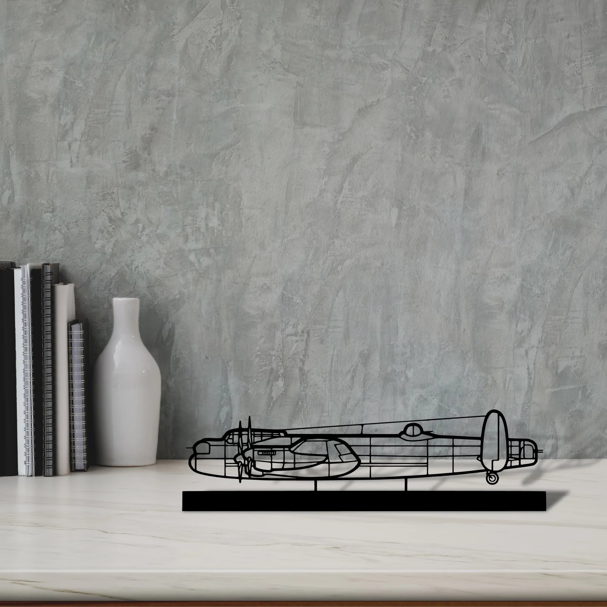 avro-lancaster Silhouette Metal Art Stand - Tinvibe