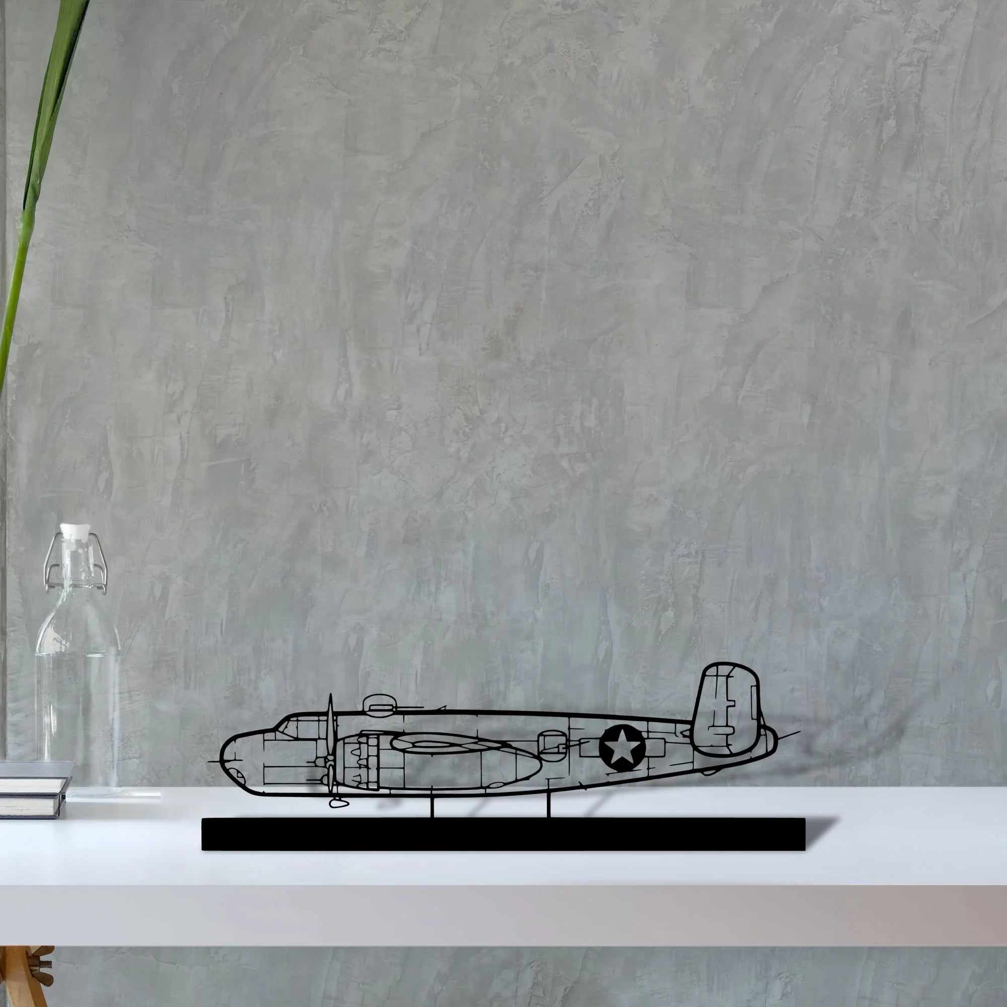 b-25h-2 Silhouette Metal Art Stand - Tinvibe