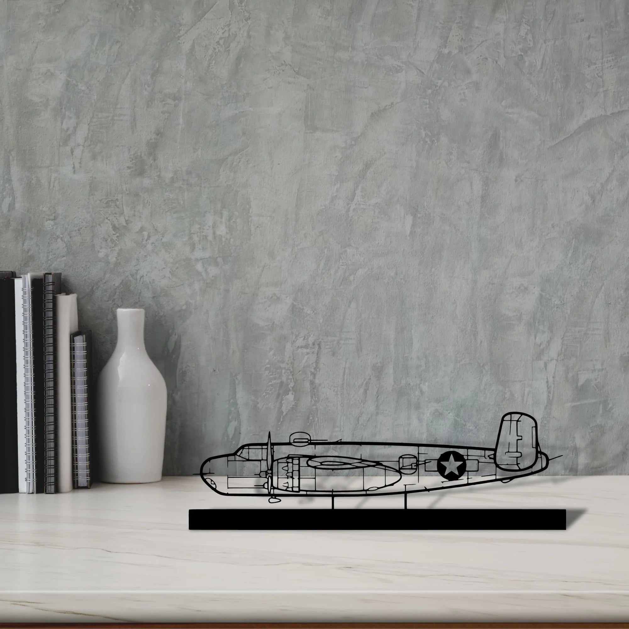 b-25h-2 Silhouette Metal Art Stand - Tinvibe