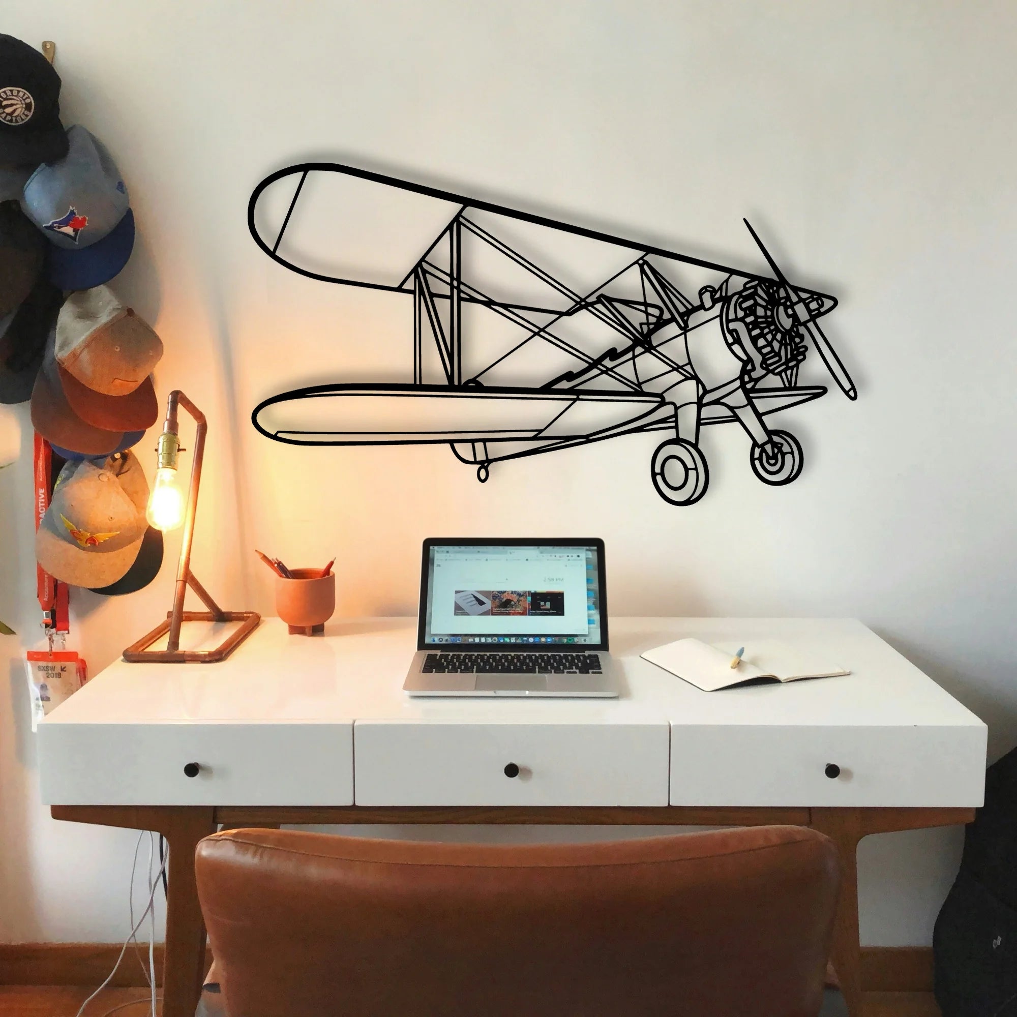 B25J 2 Classic Aircraft Silhouette Metal Wall Art - Tinvibe