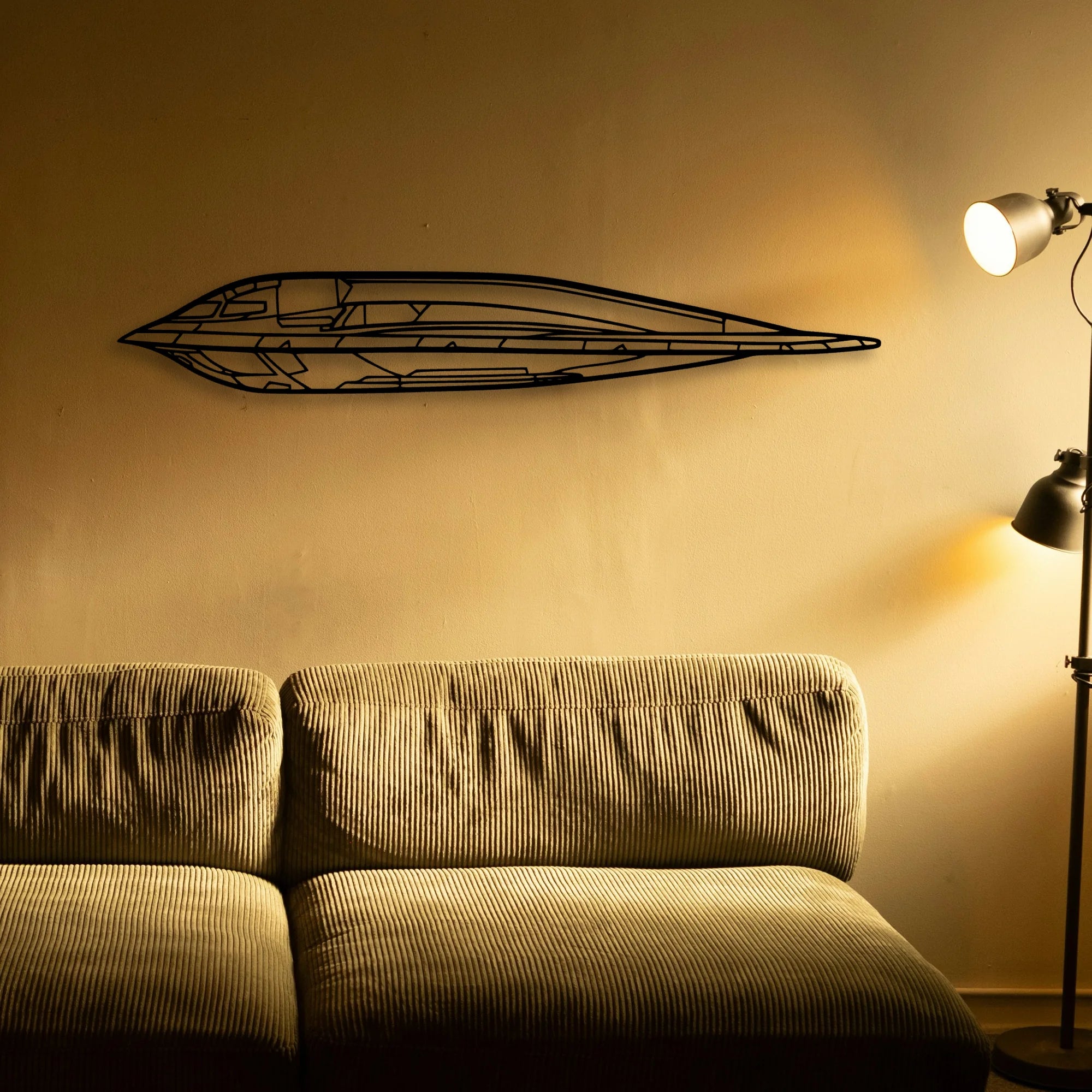 B52 Spirit Classic Aircraft Silhouette Metal Wall Art - Tinvibe