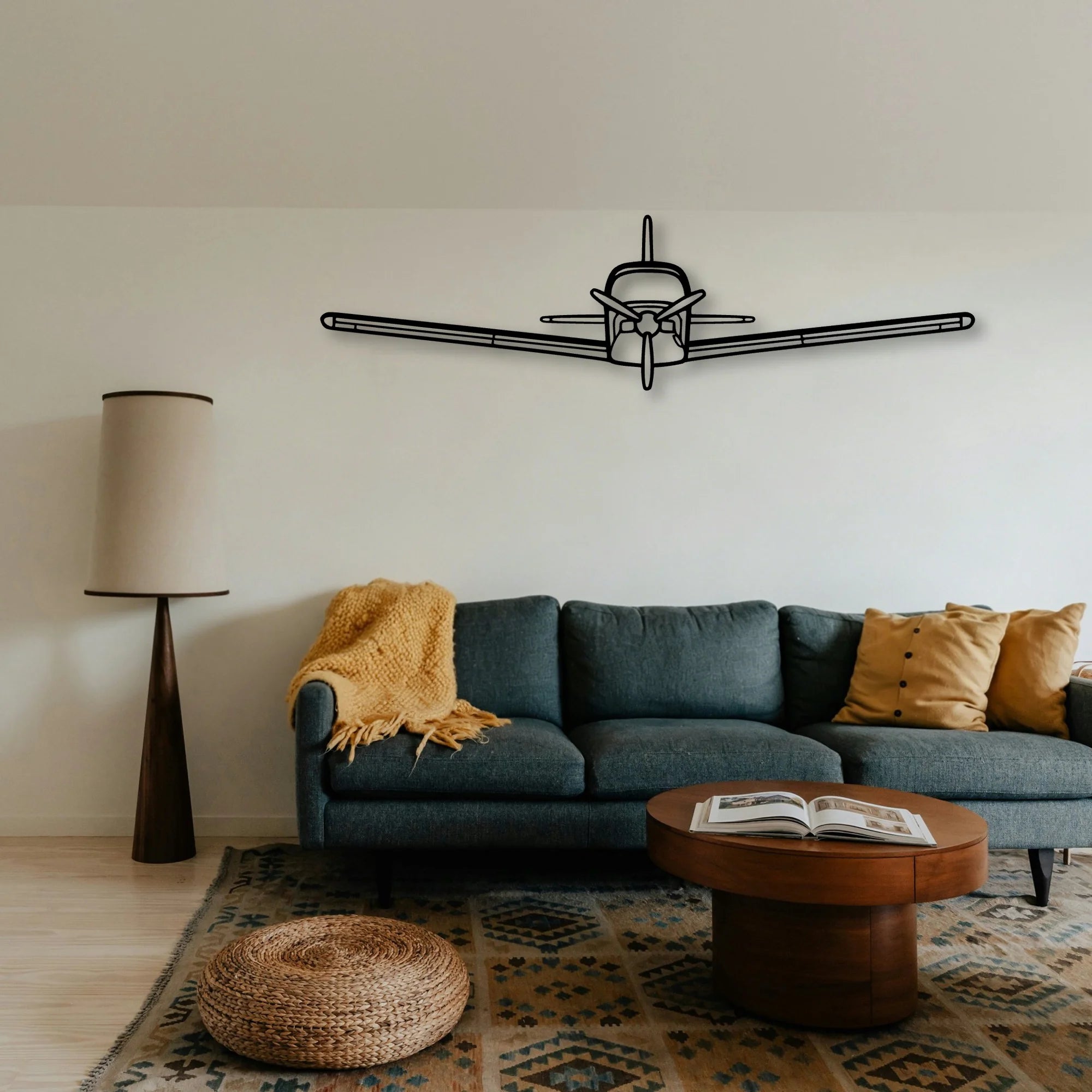 Bellanca Champion 7ECA 2 Classic Aircraft Silhouette Metal Wall Art - Tinvibe
