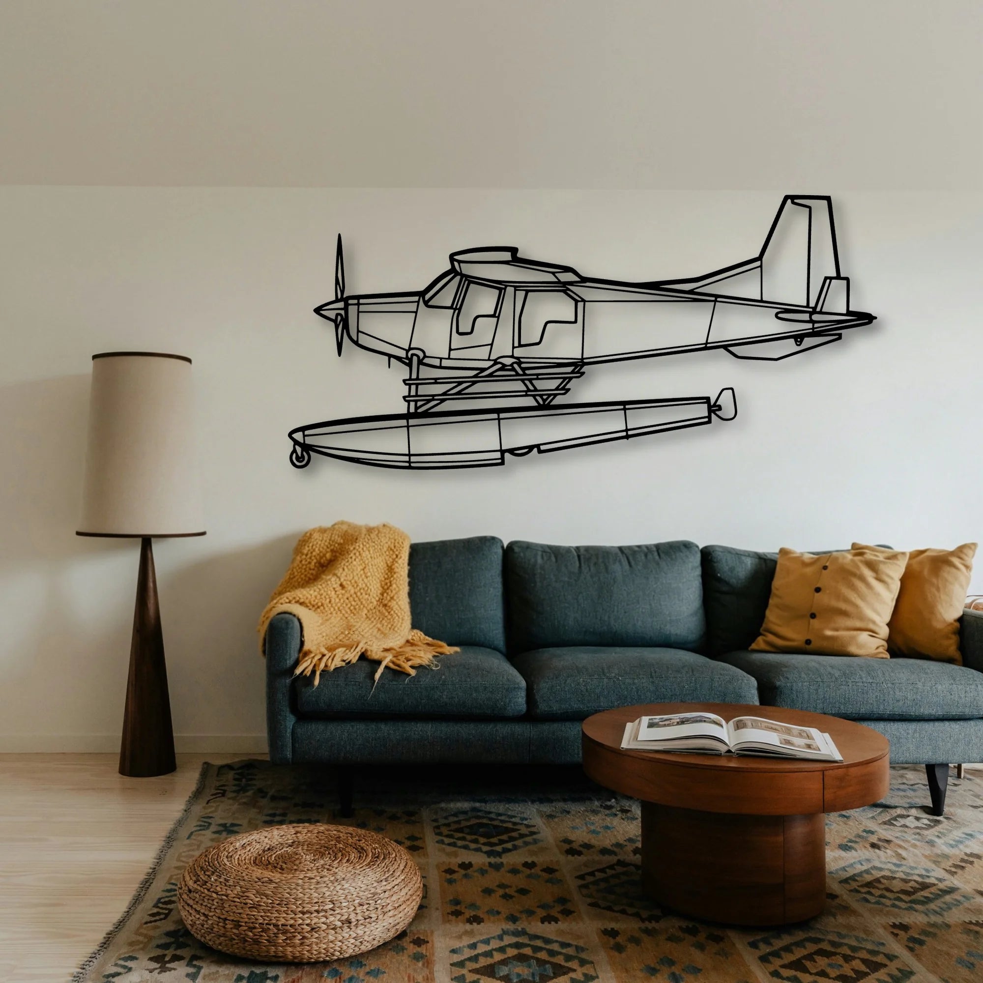 Bush Hawk Xp Classic Aircraft Silhouette Metal Wall Art - Tinvibe