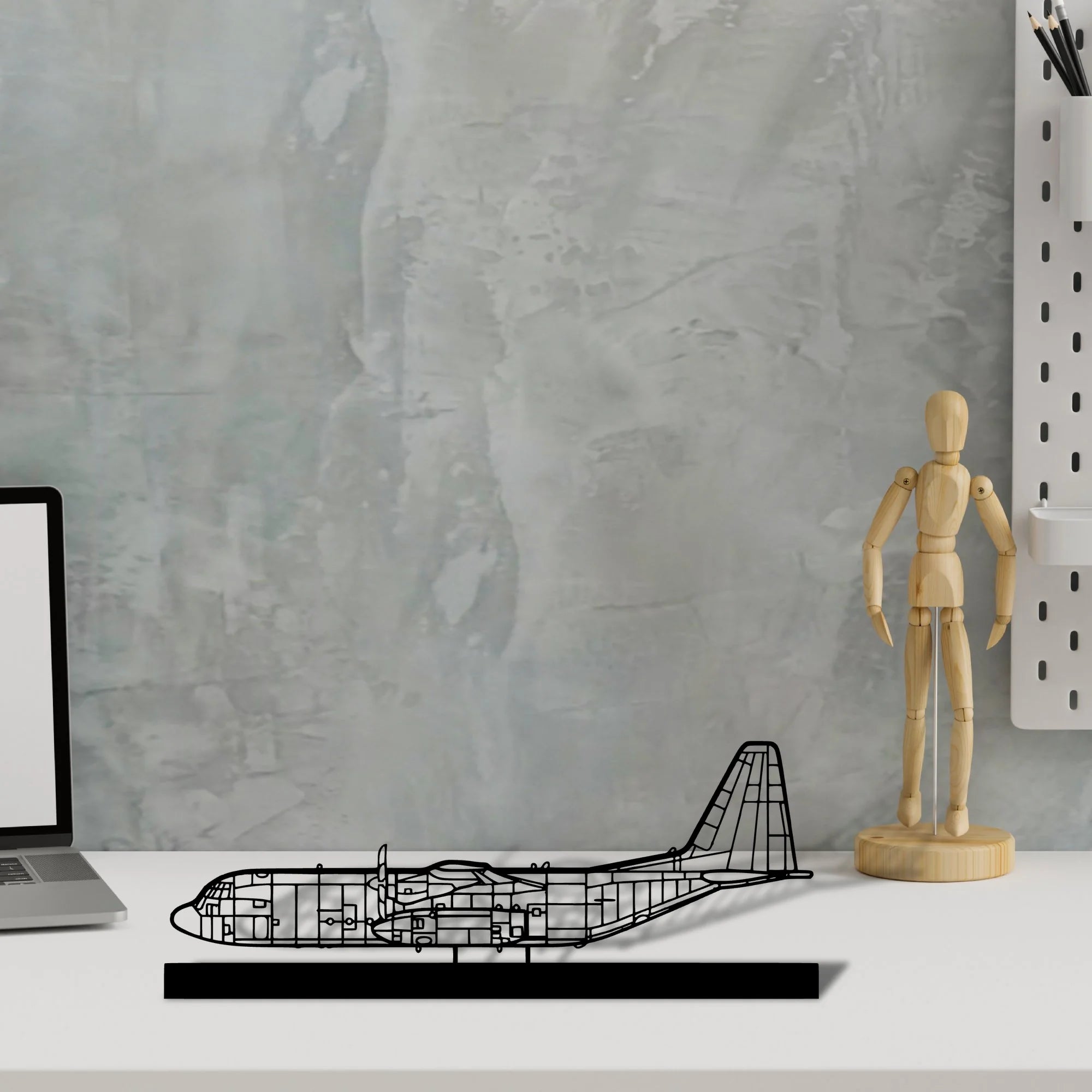 c-130 Silhouette Metal Art Stand - Tinvibe