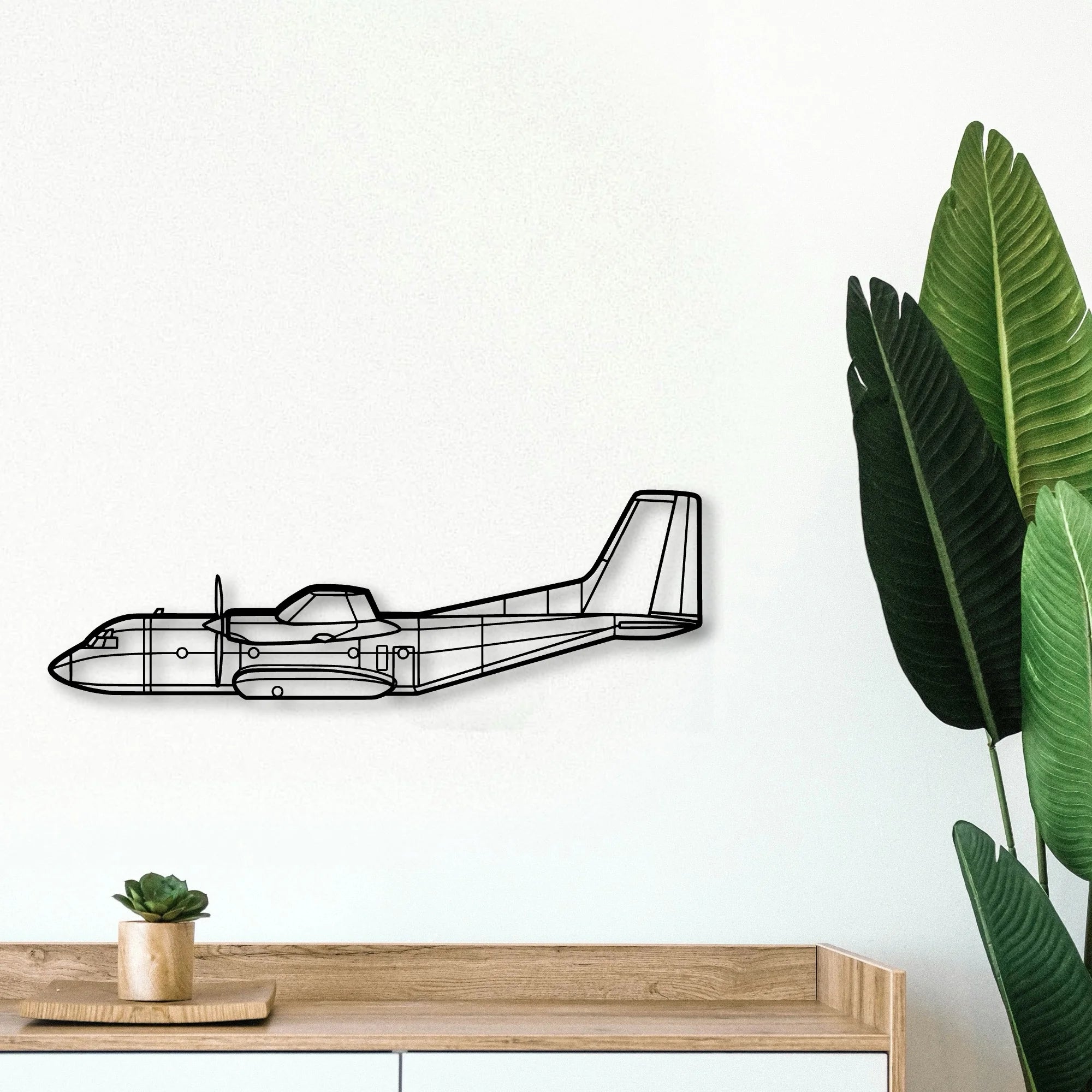 C 160 Classic Aircraft Silhouette Metal Wall Art - Tinvibe