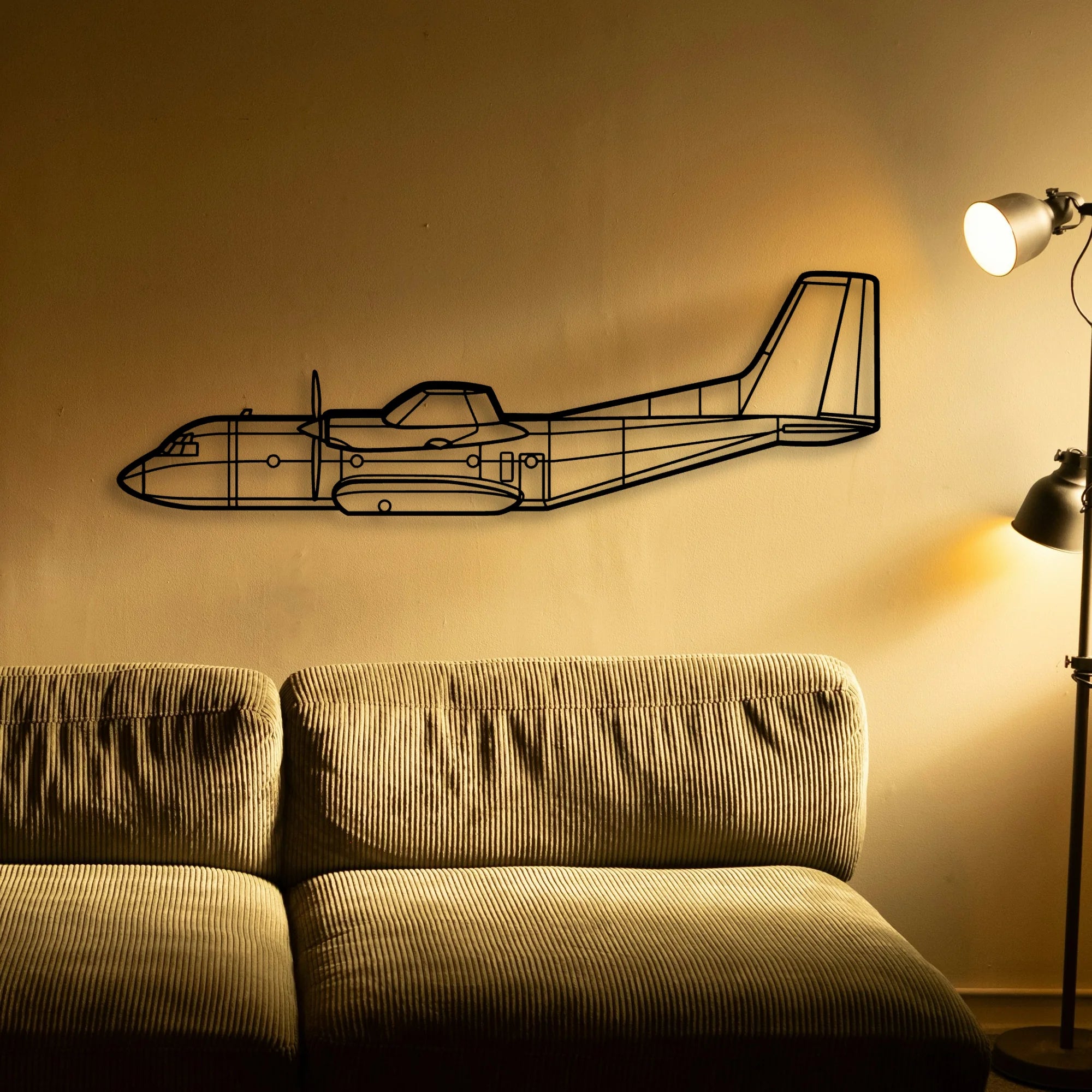 C 160 Classic Aircraft Silhouette Metal Wall Art - Tinvibe