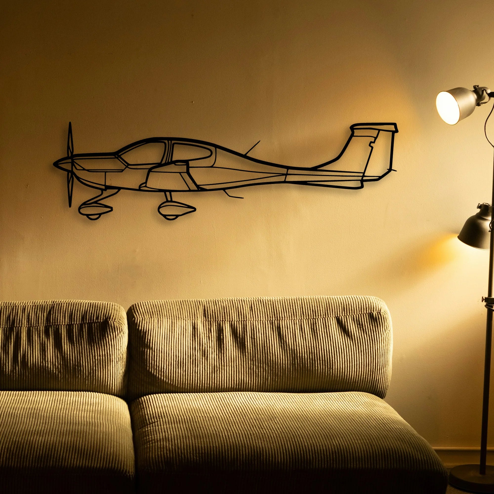 C 165 Classic Aircraft Silhouette Metal Wall Art - Tinvibe