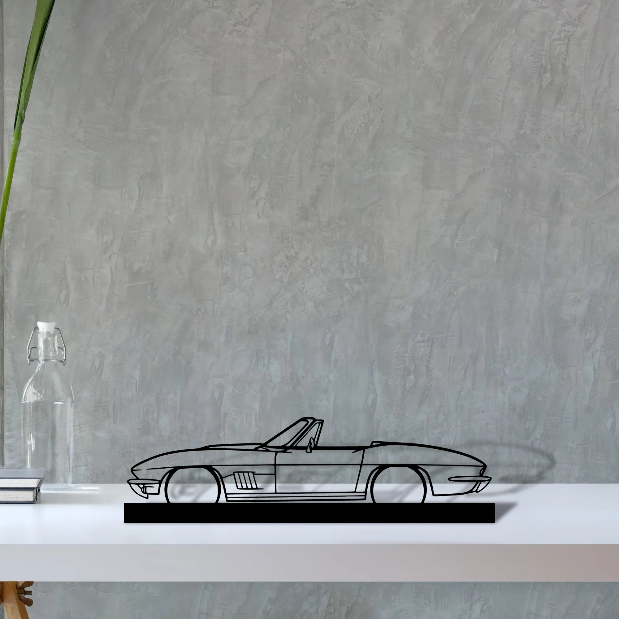 c2-convertible-1967 Silhouette Metal Art Stand - Tinvibe