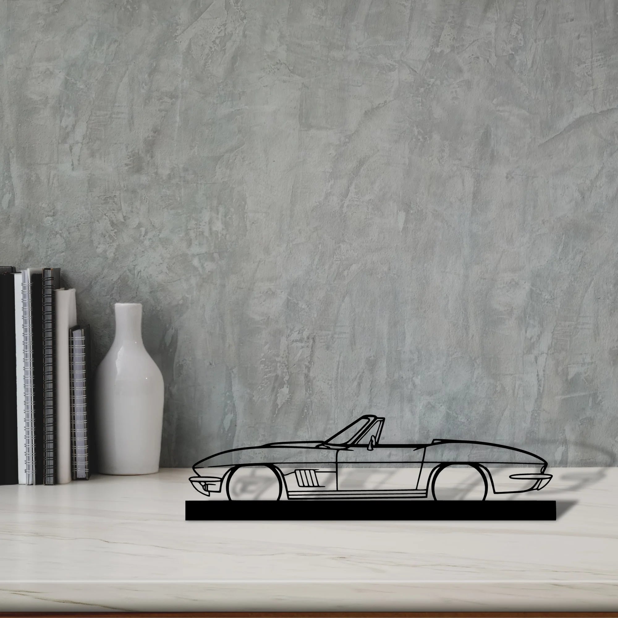 c2-convertible-1967 Silhouette Metal Art Stand - Tinvibe