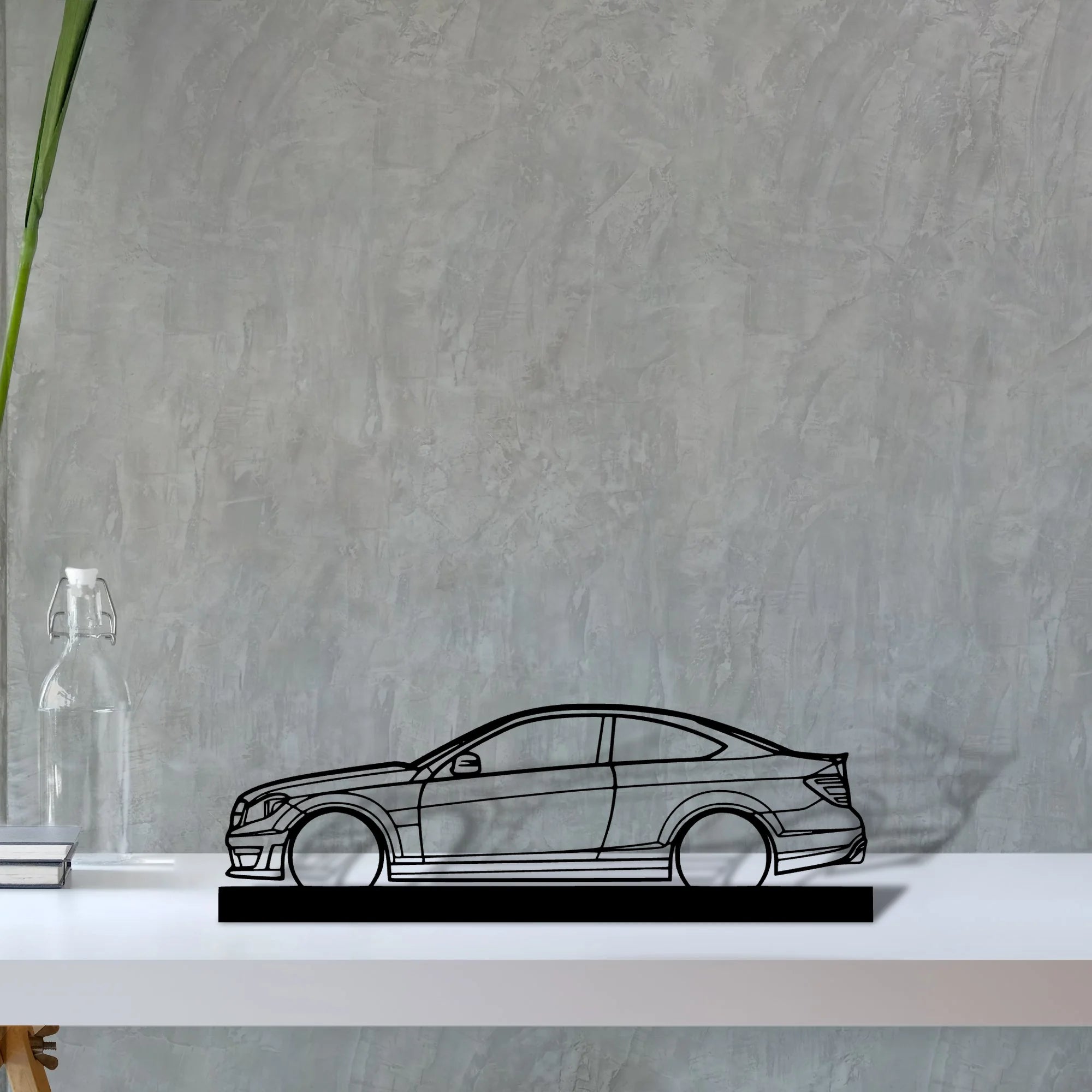 c63-amg Silhouette Metal Art Stand - Tinvibe