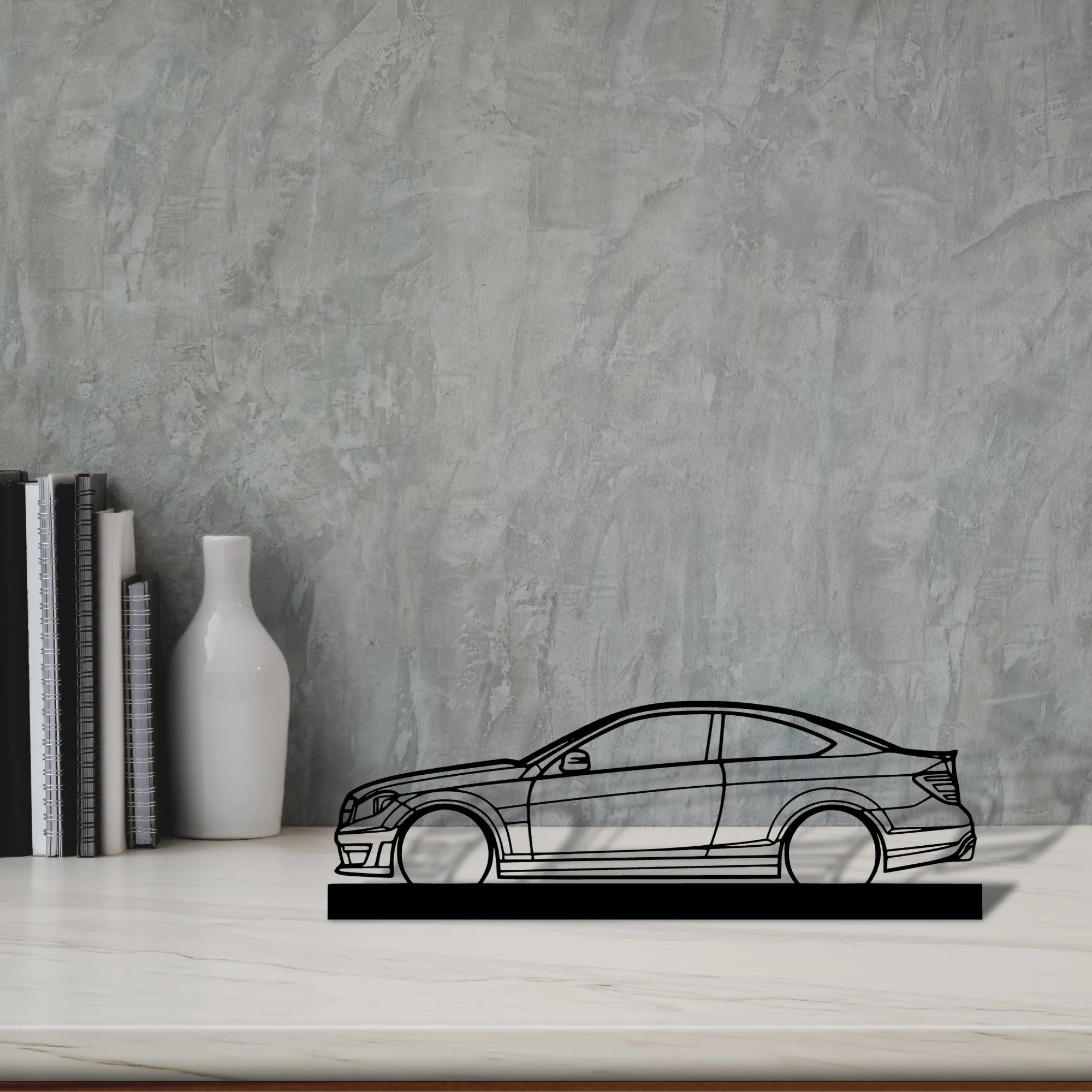 c63-amg Silhouette Metal Art Stand - Tinvibe