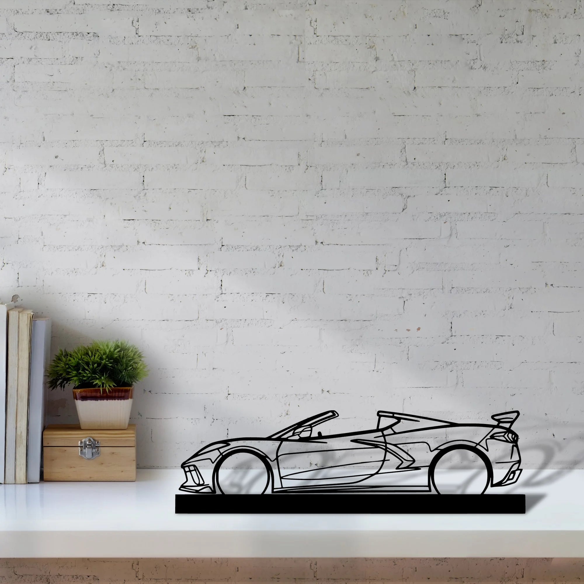 c8-convertible Silhouette Metal Art Stand - Tinvibe