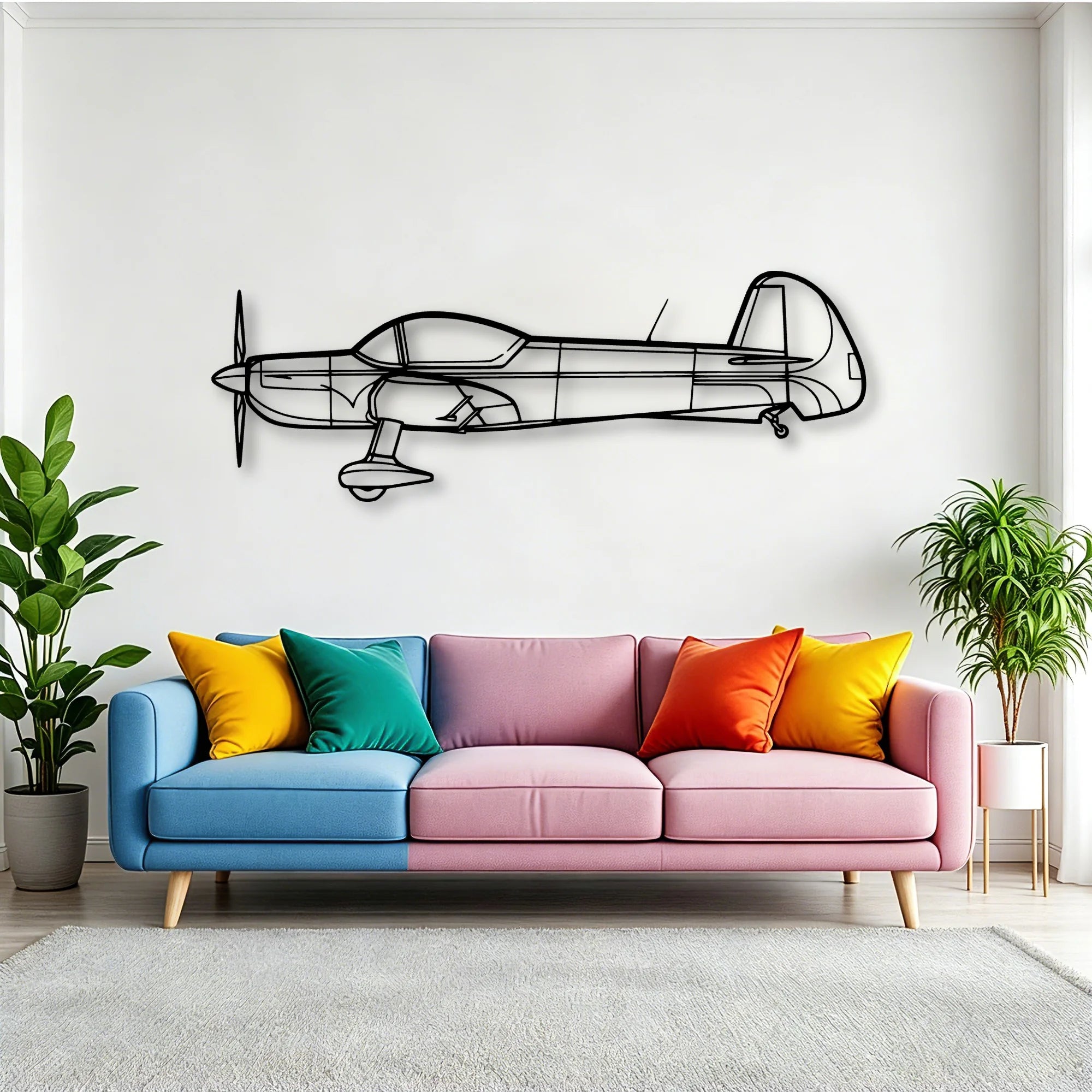 Cap 10 2006 Classic Aircraft Silhouette Metal Wall Art - Tinvibe
