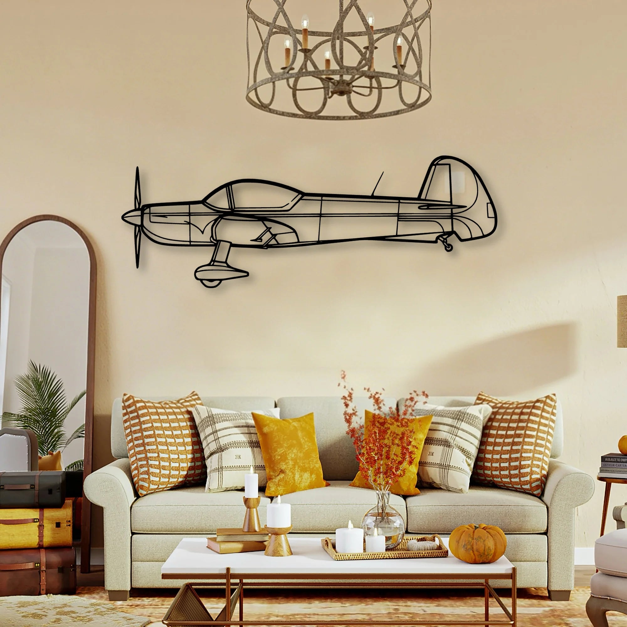 Cap 10 2006 Classic Aircraft Silhouette Metal Wall Art - Tinvibe
