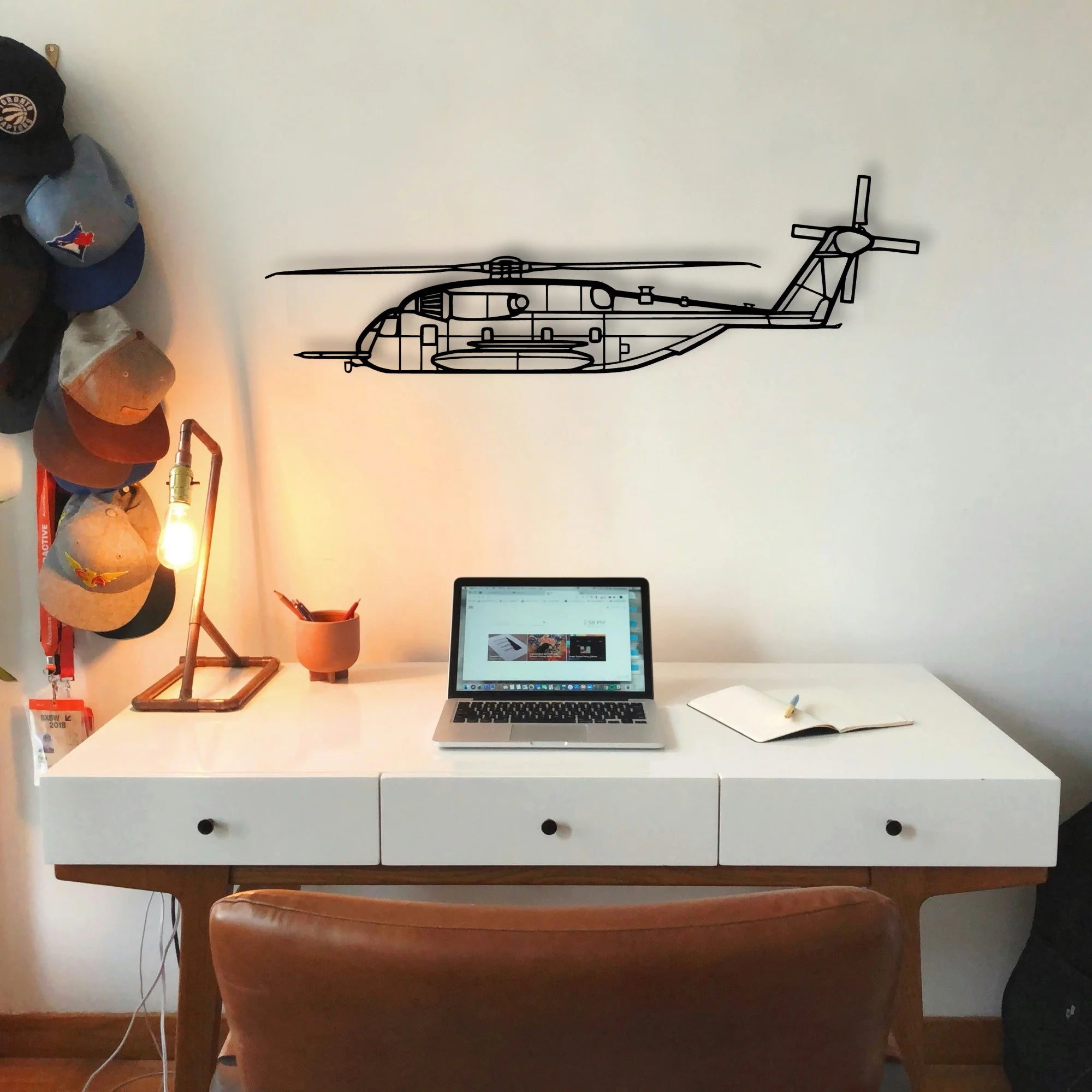 Ch 53E Super Stallion Classic Aircraft Silhouette Metal Wall Art - Tinvibe