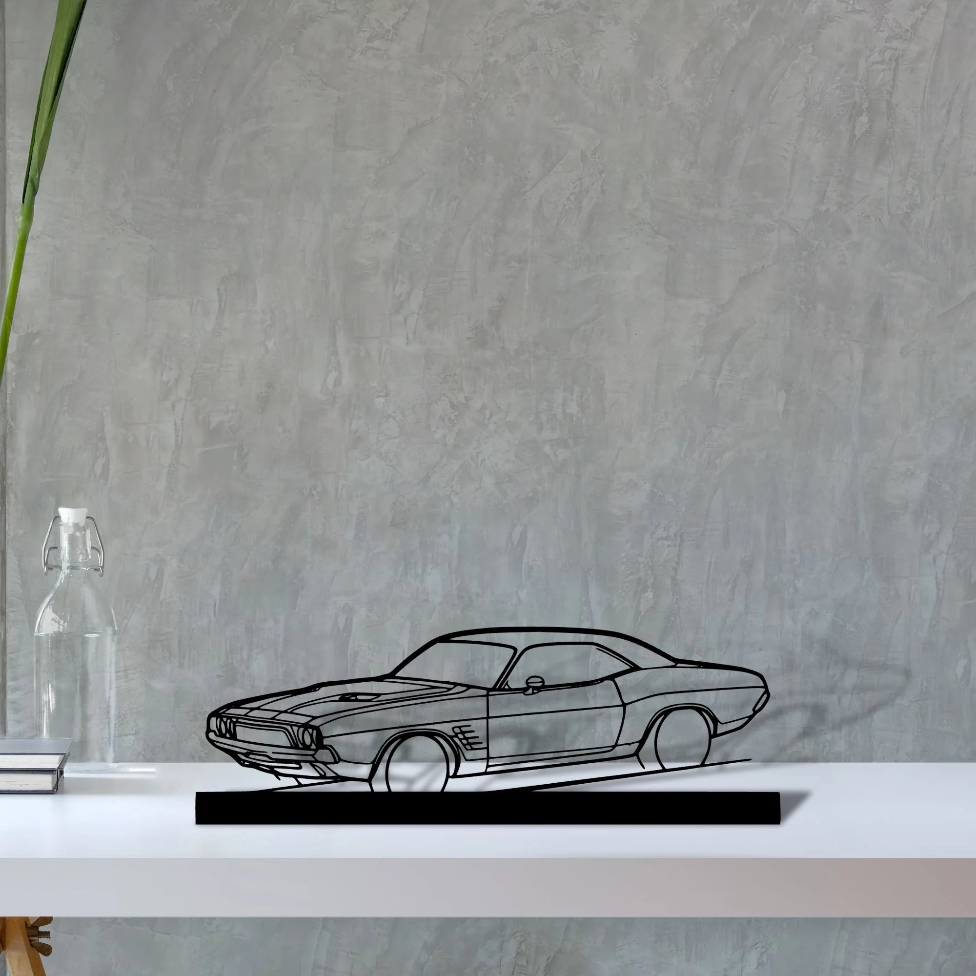 challenger-1972 Silhouette Metal Art Stand - Tinvibe