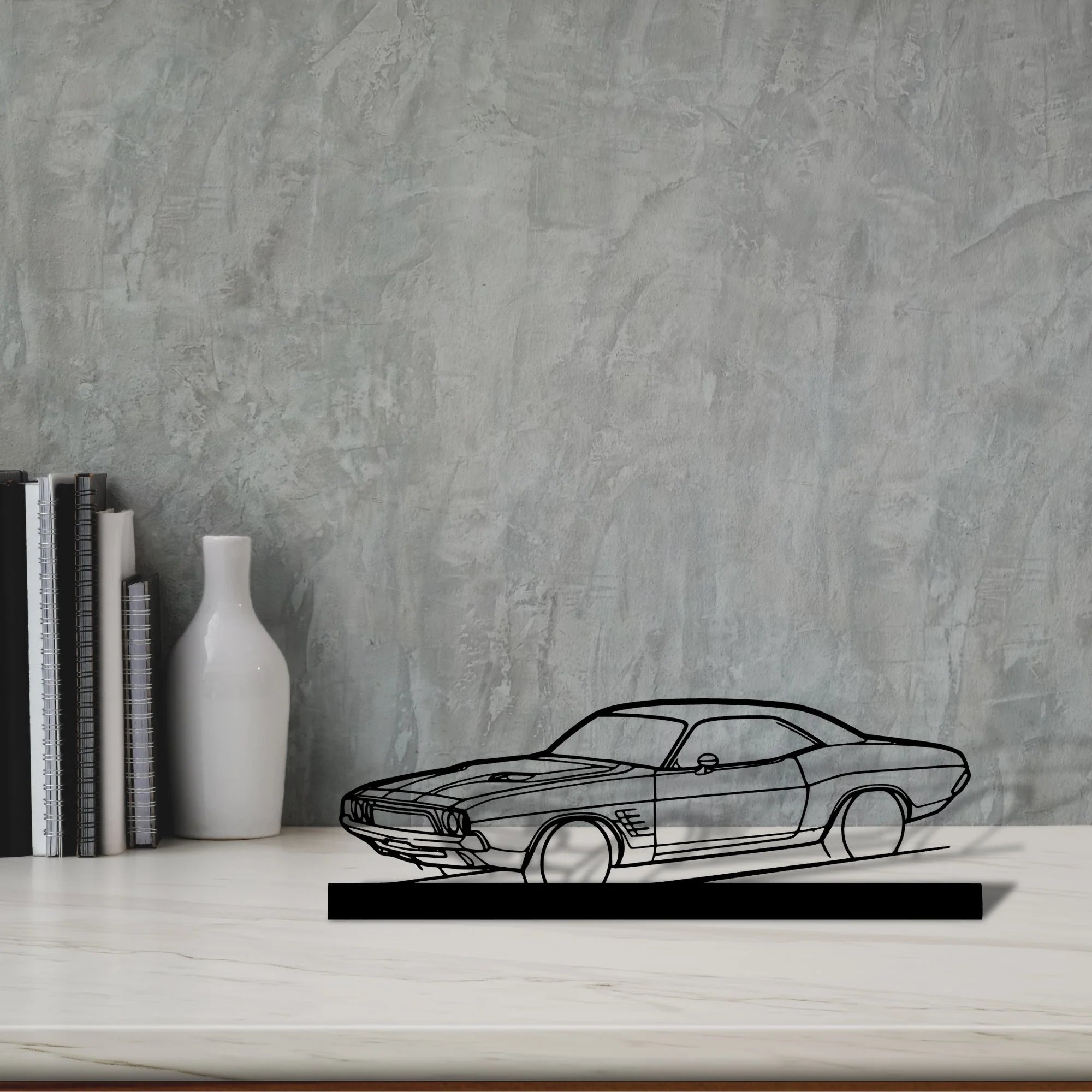 challenger-1972 Silhouette Metal Art Stand - Tinvibe