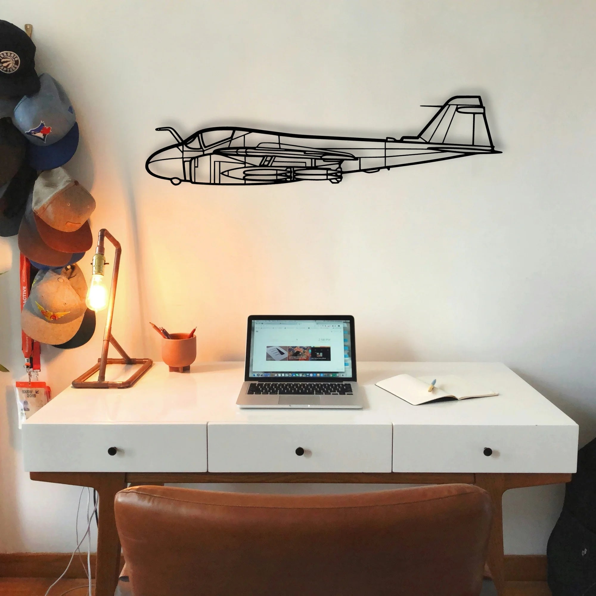 Cherokee PA 28 140 2 Classic Aircraft Silhouette Metal Wall Art - Tinvibe