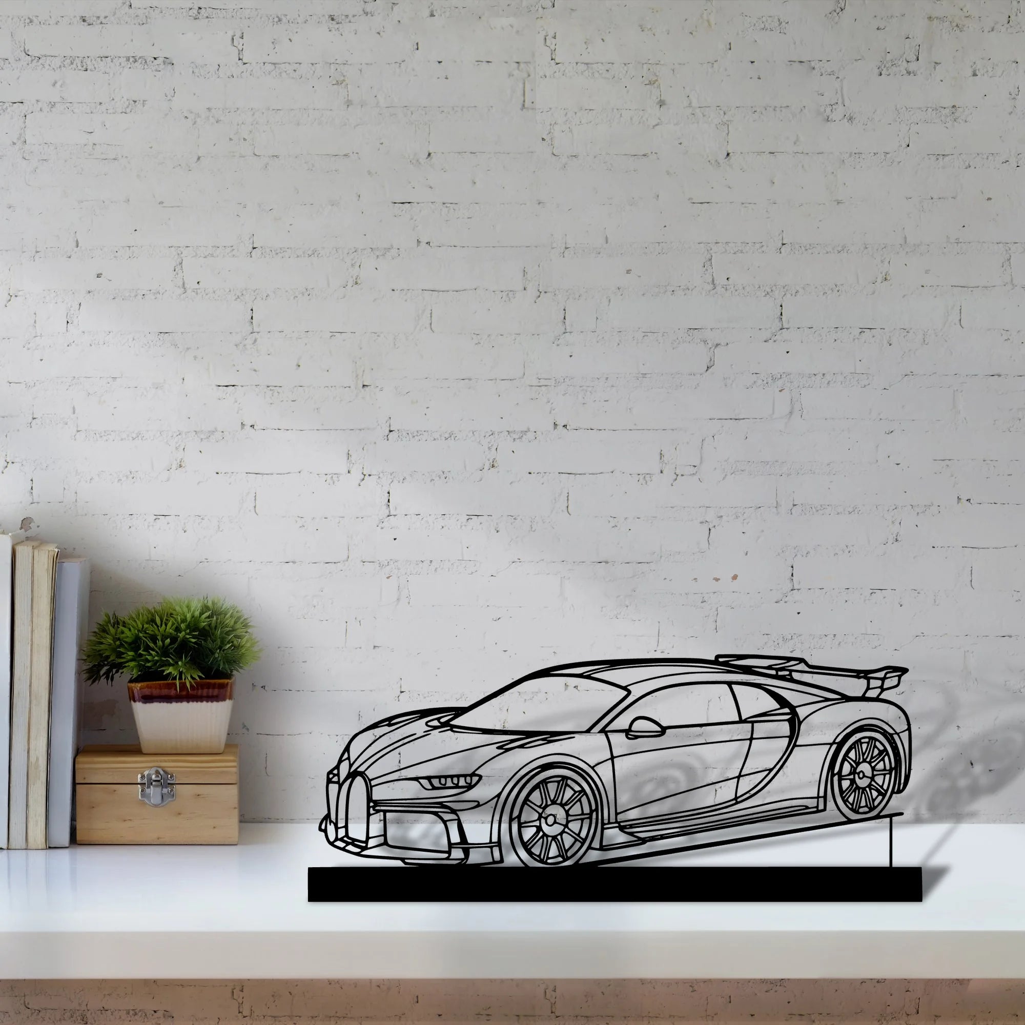 chiron-pur-sport-2021 Silhouette Metal Art Stand - Tinvibe