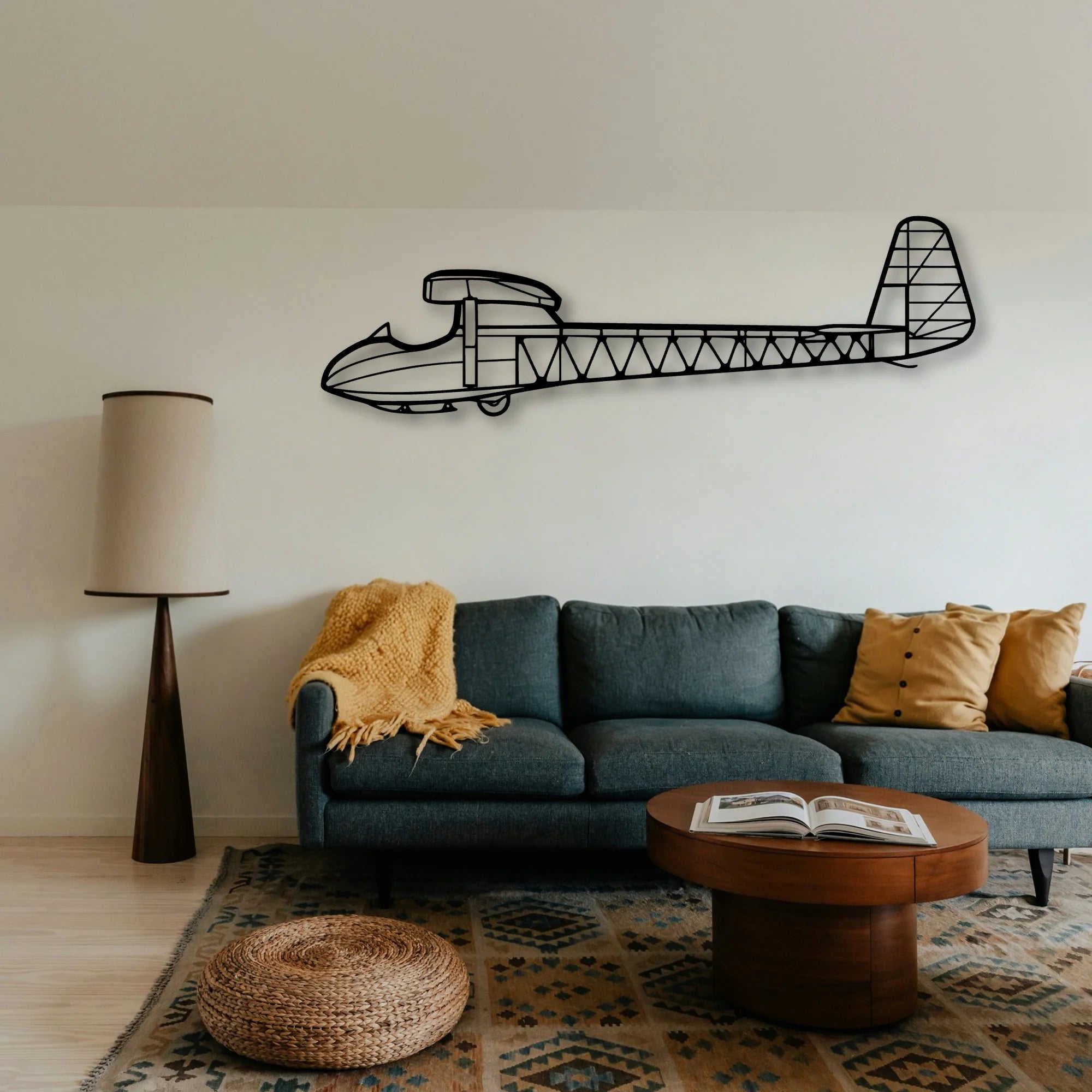 Citation Mustang Classic Aircraft Silhouette Metal Wall Art - Tinvibe