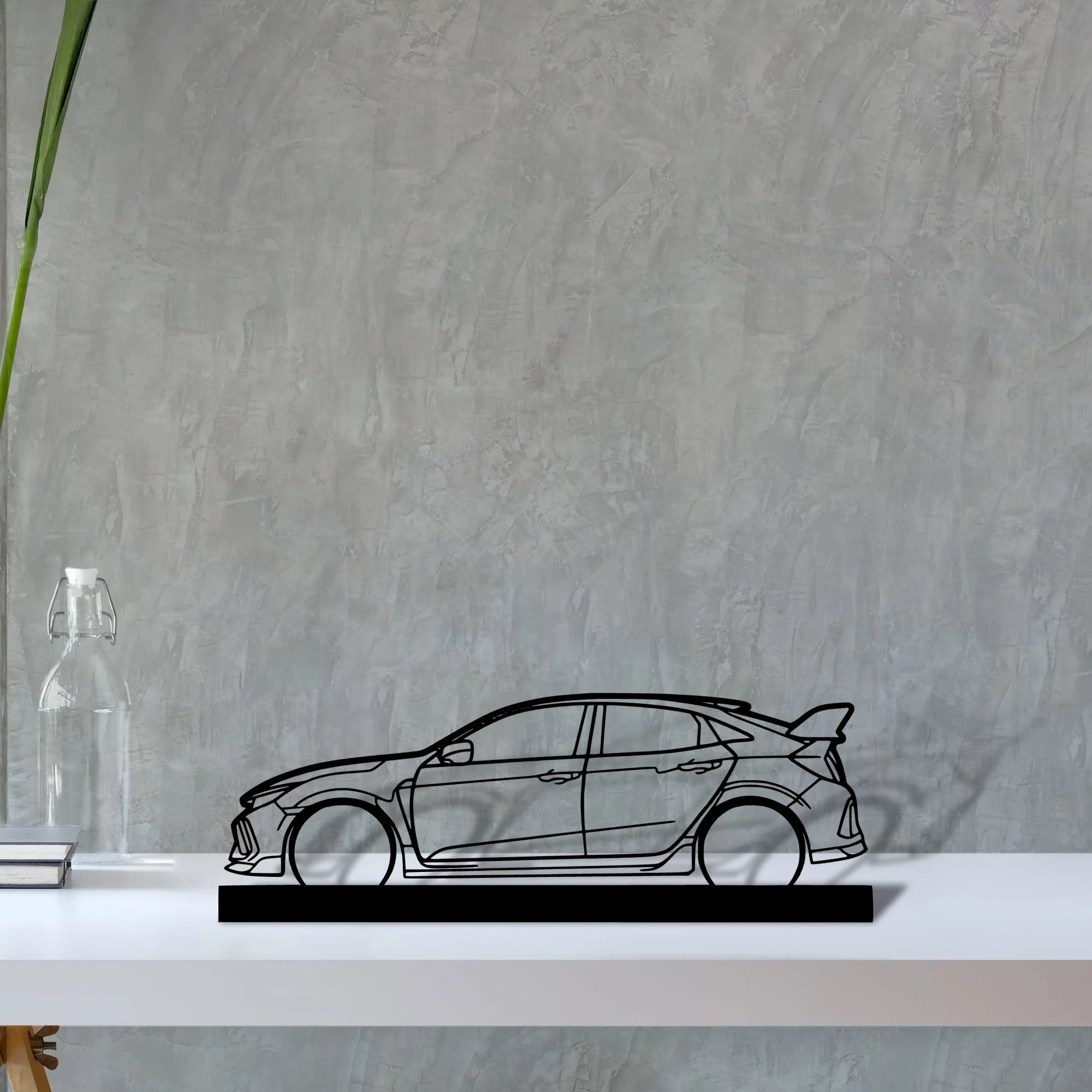 civic-type-r-fk8 Silhouette Metal Art Stand - Tinvibe