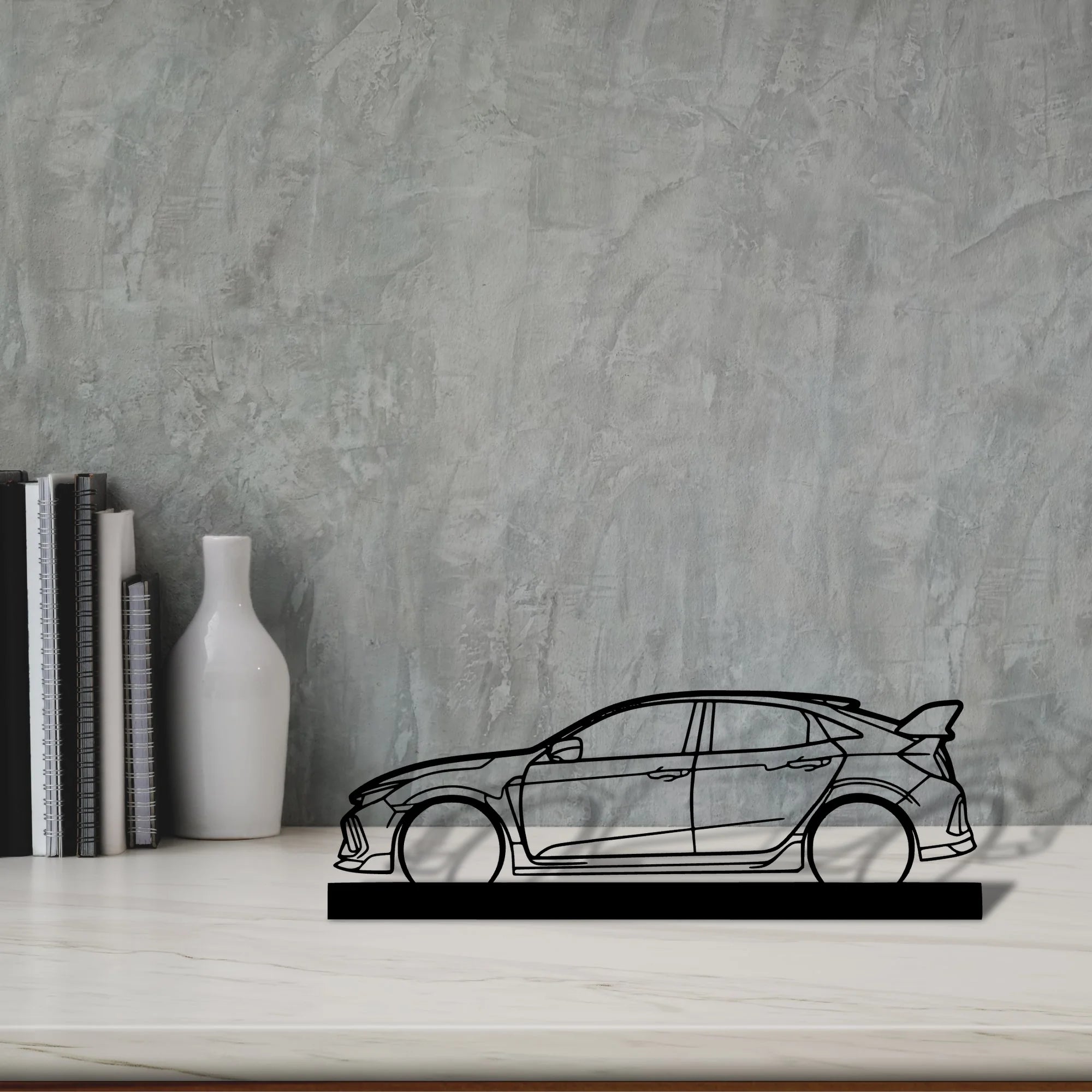 civic-type-r-fk8 Silhouette Metal Art Stand - Tinvibe
