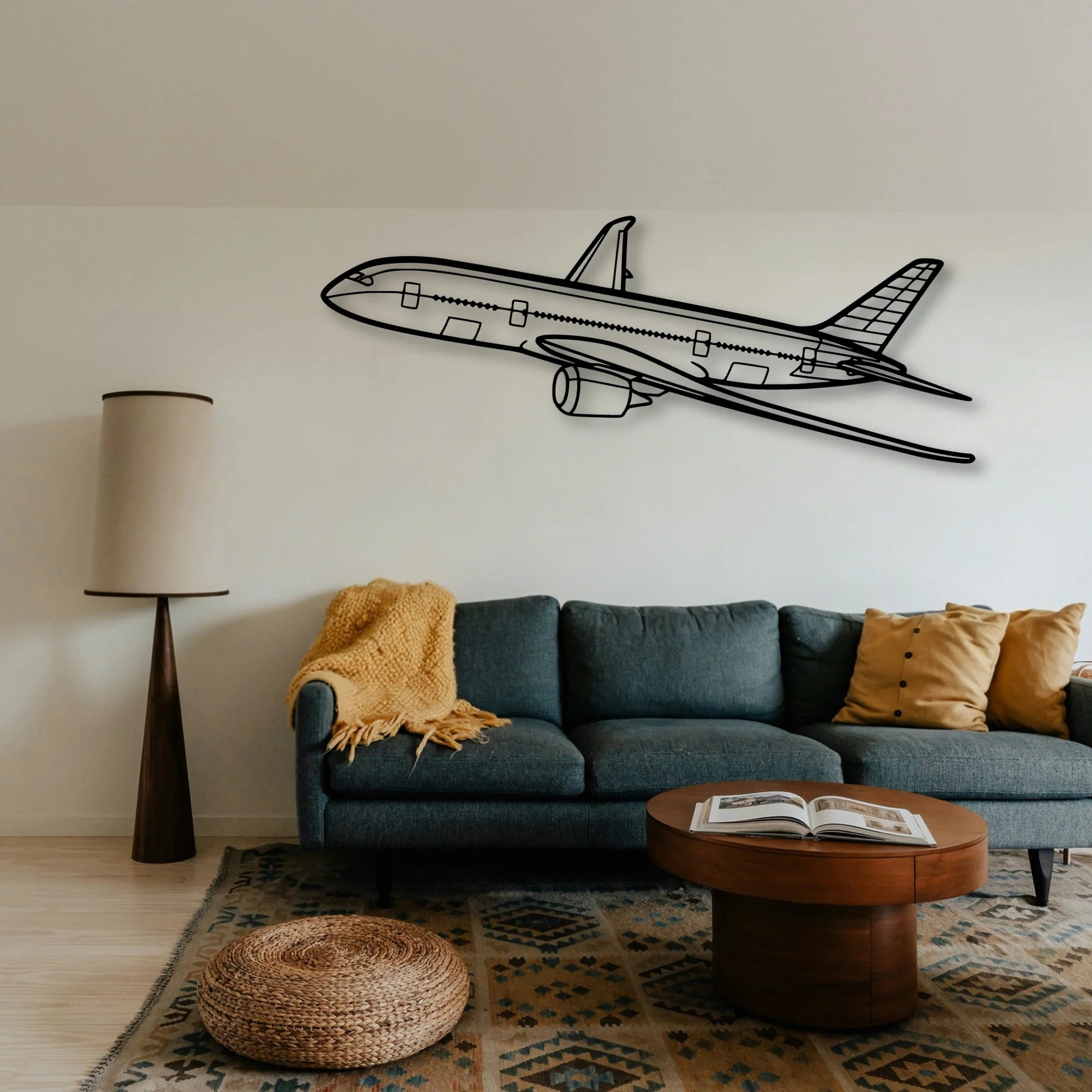 CJ3 4 Classic Aircraft Silhouette Metal Wall Art - Tinvibe