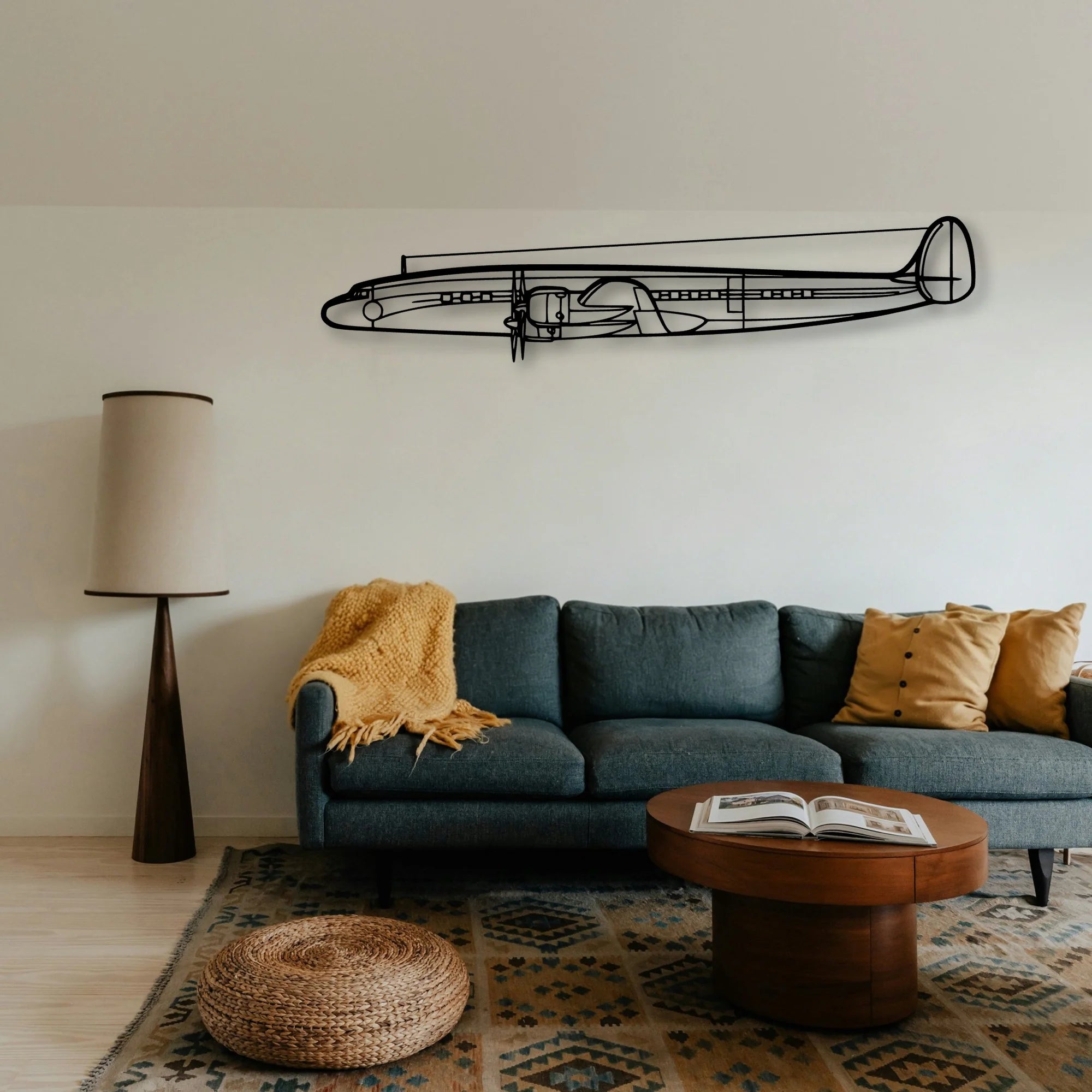 Constellation Classic Aircraft Silhouette Metal Wall Art - Tinvibe
