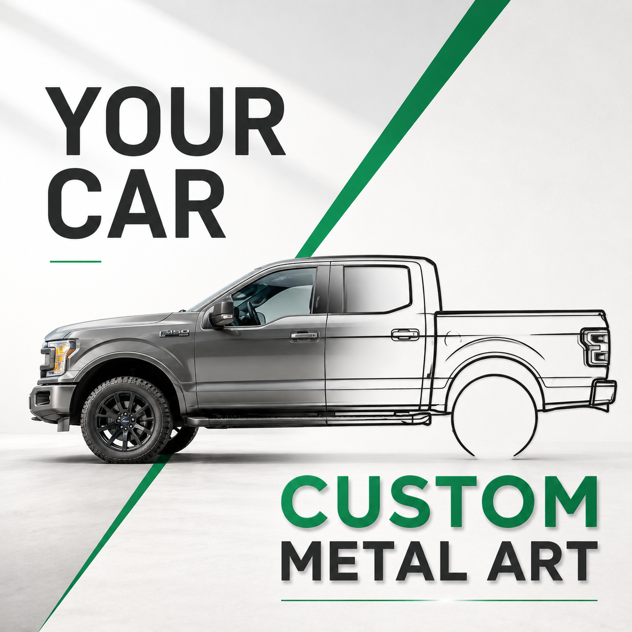 Your Custom Car Silhouette Metal Wall Art Service - Tinvibe