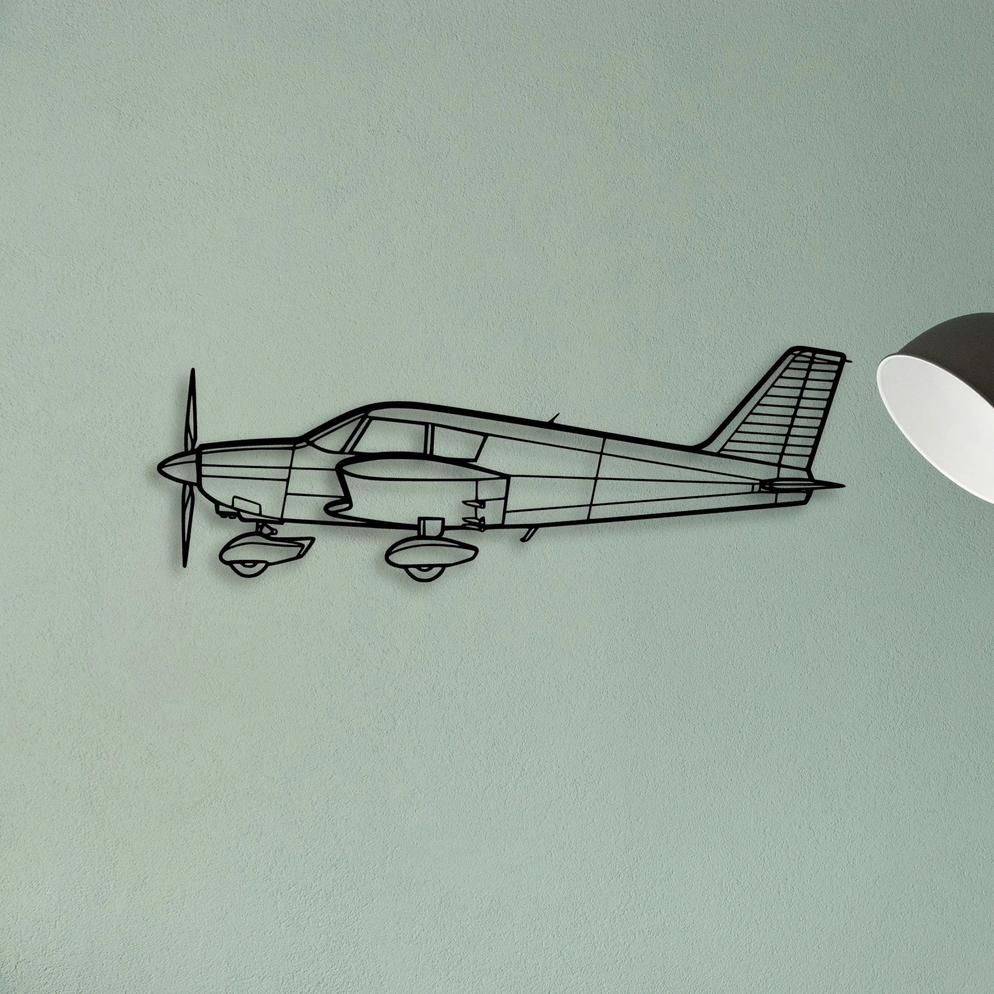 DA40 Classic Aircraft Silhouette Metal Wall Art - Tinvibe