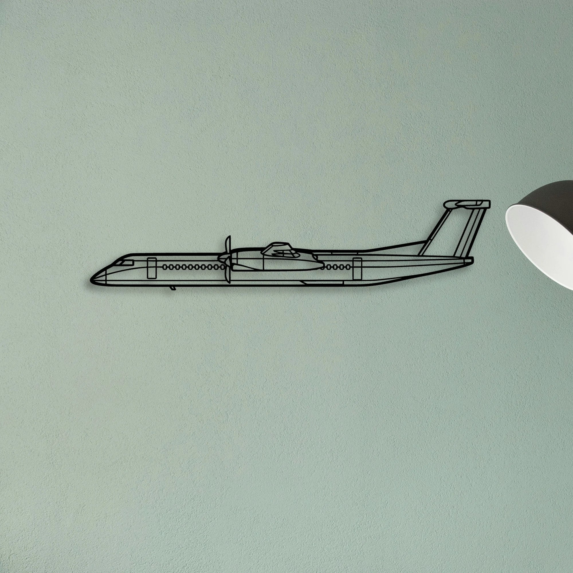 Dash 8 Q400 2 Classic Aircraft Silhouette Metal Wall Art - Tinvibe