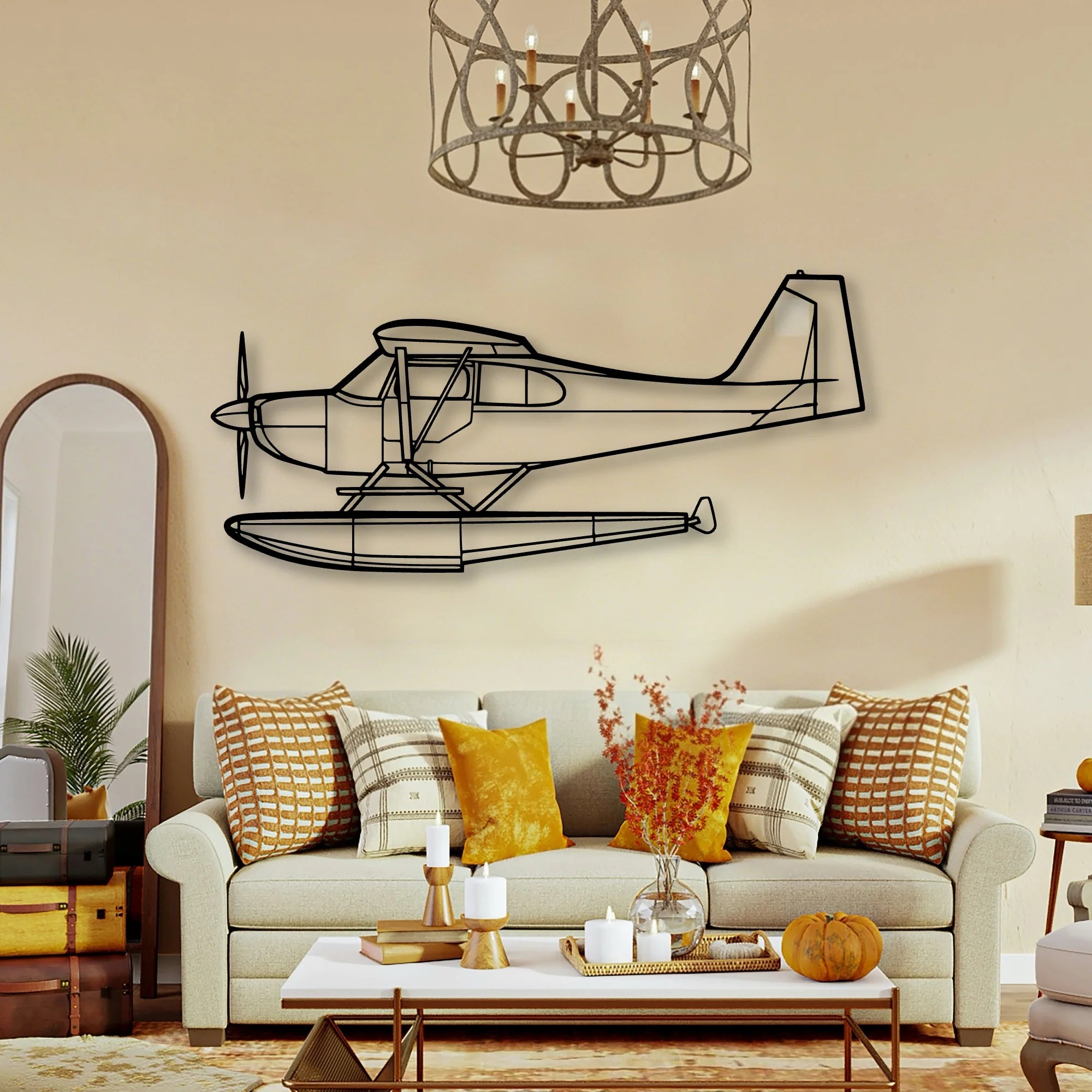 Dauphin AS365N3 Classic Aircraft Silhouette Metal Wall Art - Tinvibe