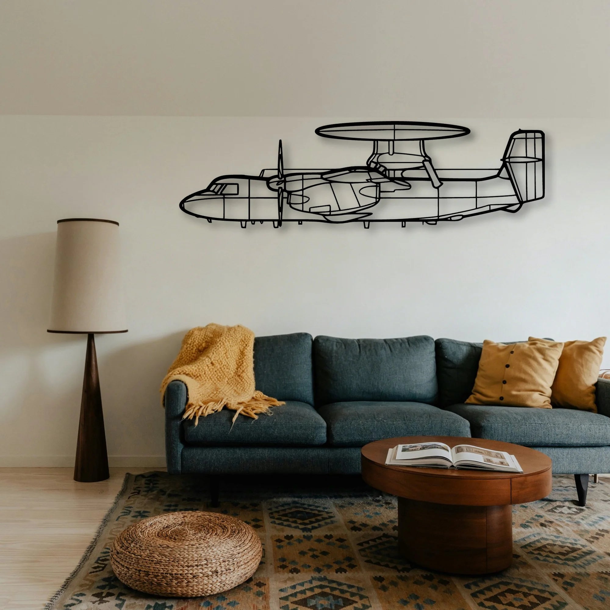 DC 3C Classic Aircraft Silhouette Metal Wall Art - Tinvibe