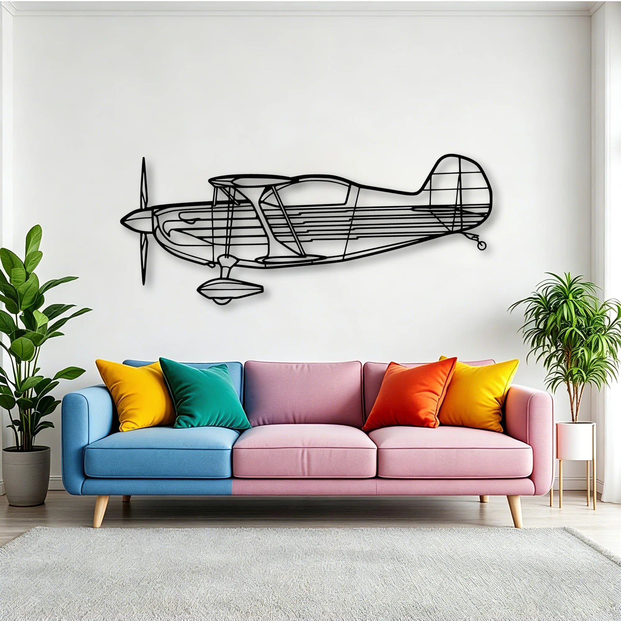 Dhc 6 Twin Otter Classic Aircraft Silhouette Metal Wall Art - Tinvibe