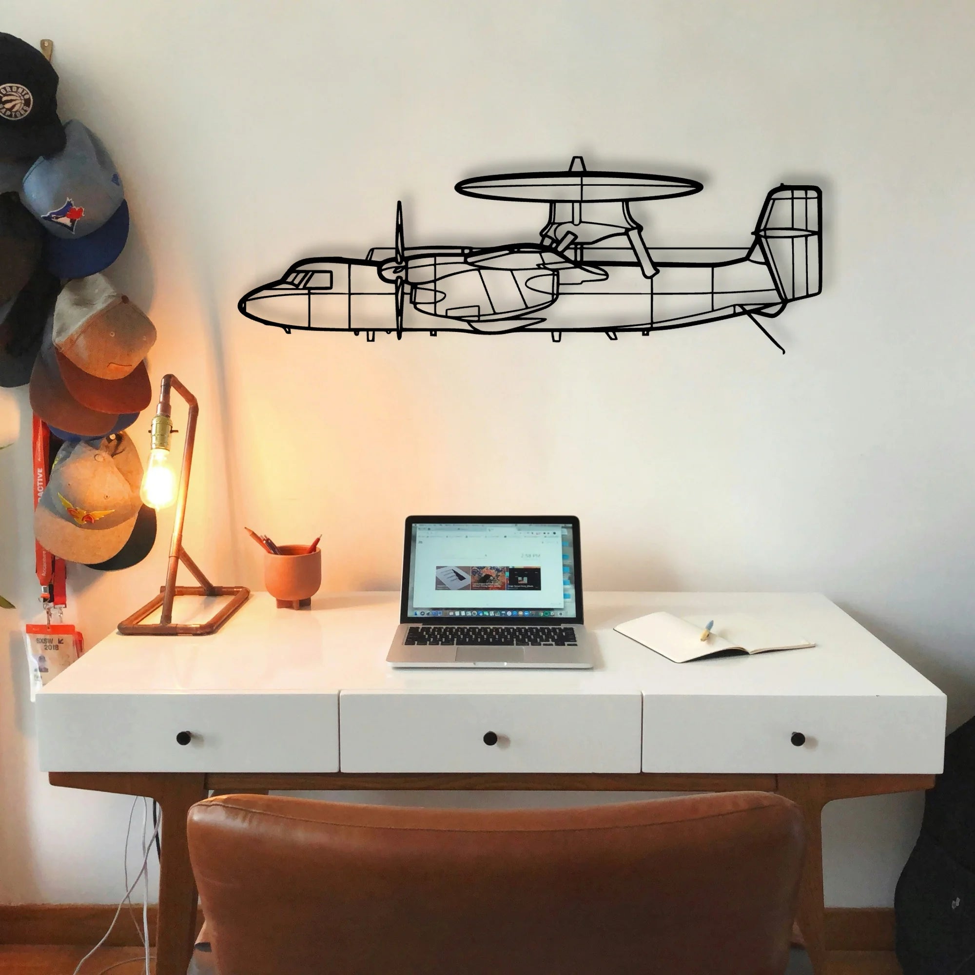 Dragonfly C Classic Aircraft Silhouette Metal Wall Art - Tinvibe
