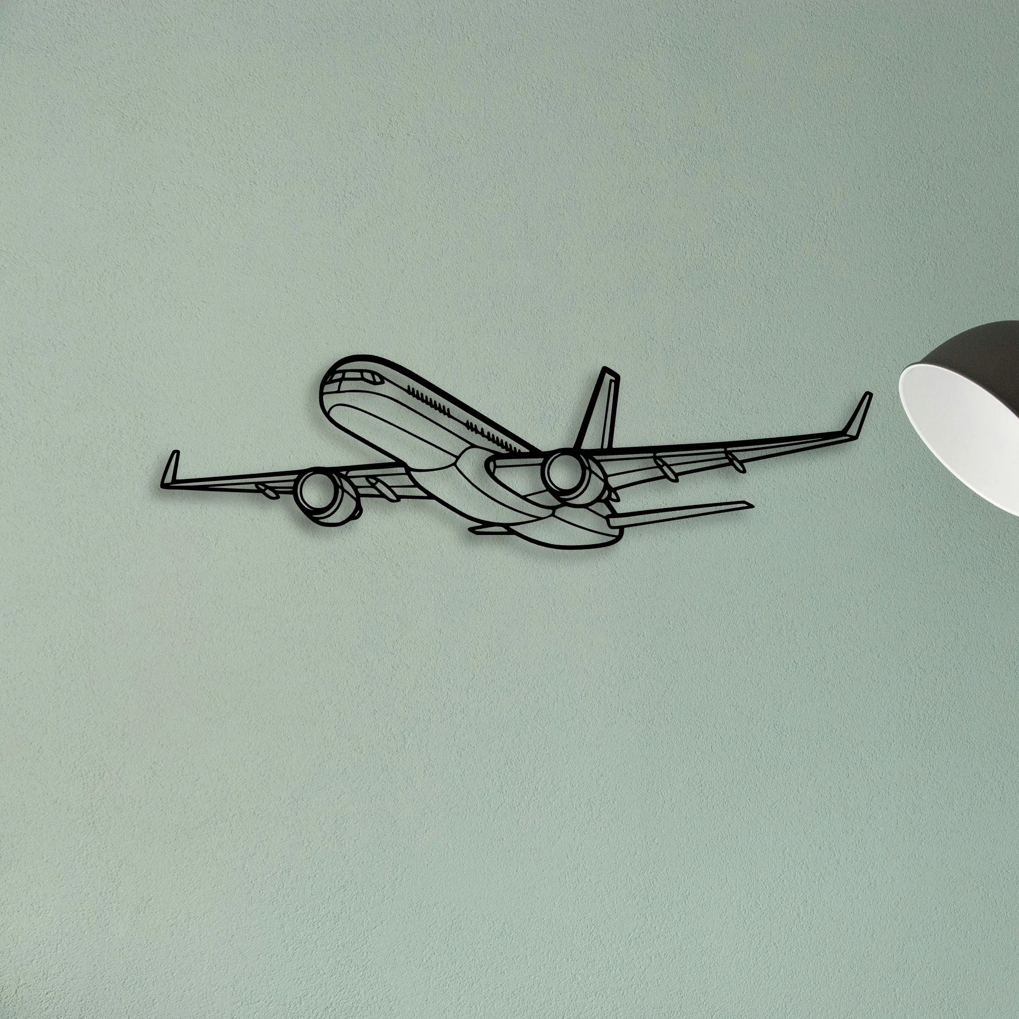 E175 Classic Aircraft Silhouette Metal Wall Art - Tinvibe