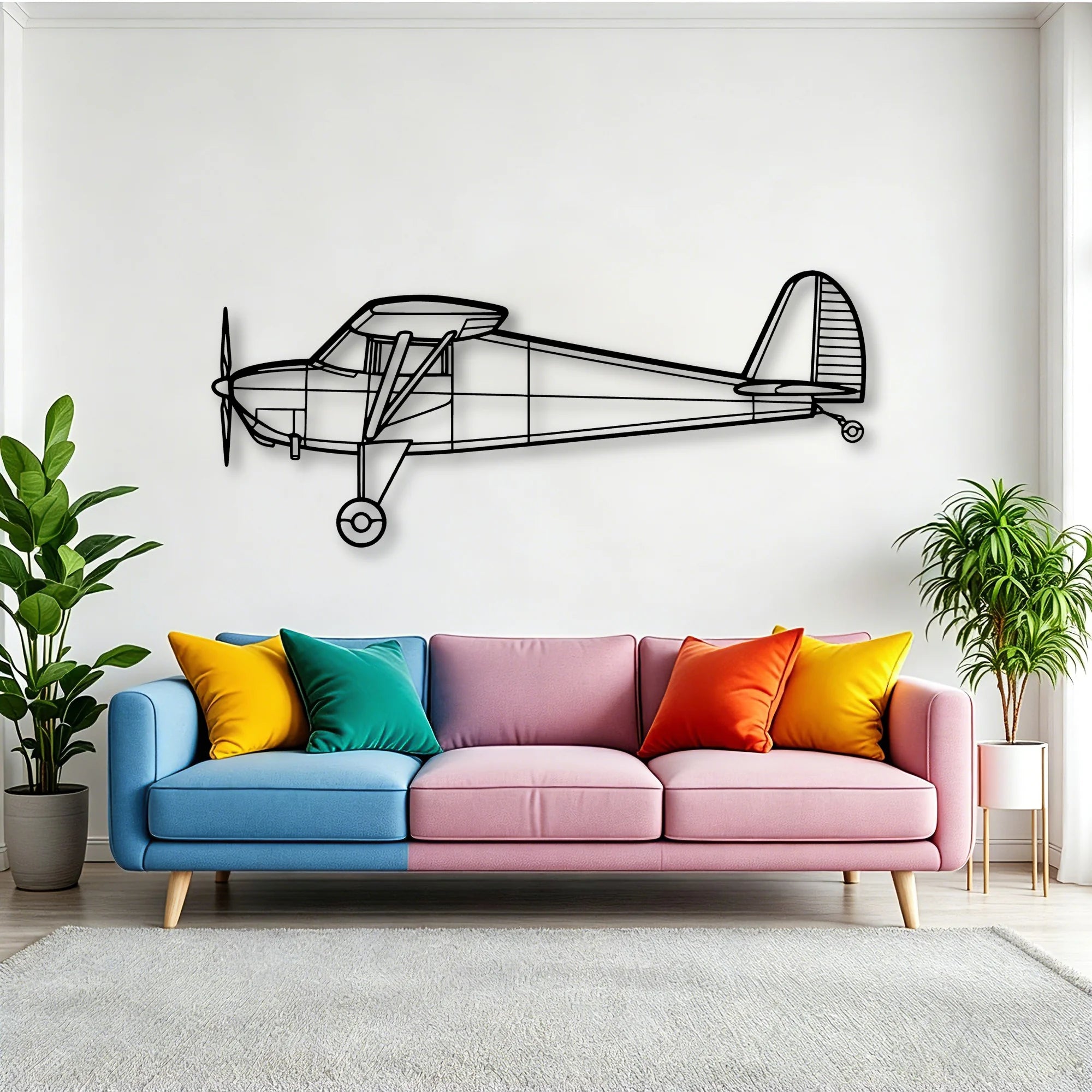 Eagle Ii Classic Aircraft Silhouette Metal Wall Art - Tinvibe