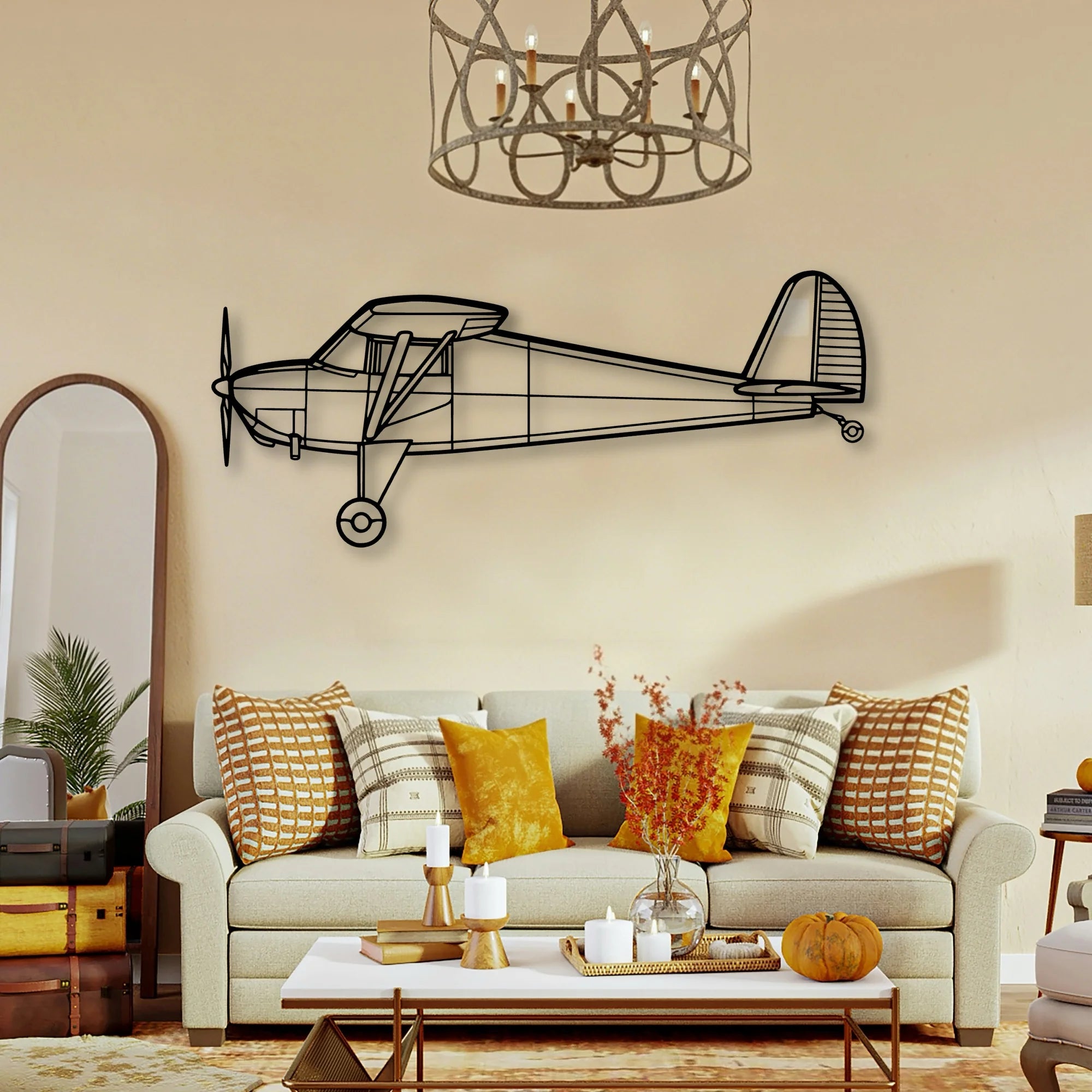 Eagle Ii Classic Aircraft Silhouette Metal Wall Art - Tinvibe