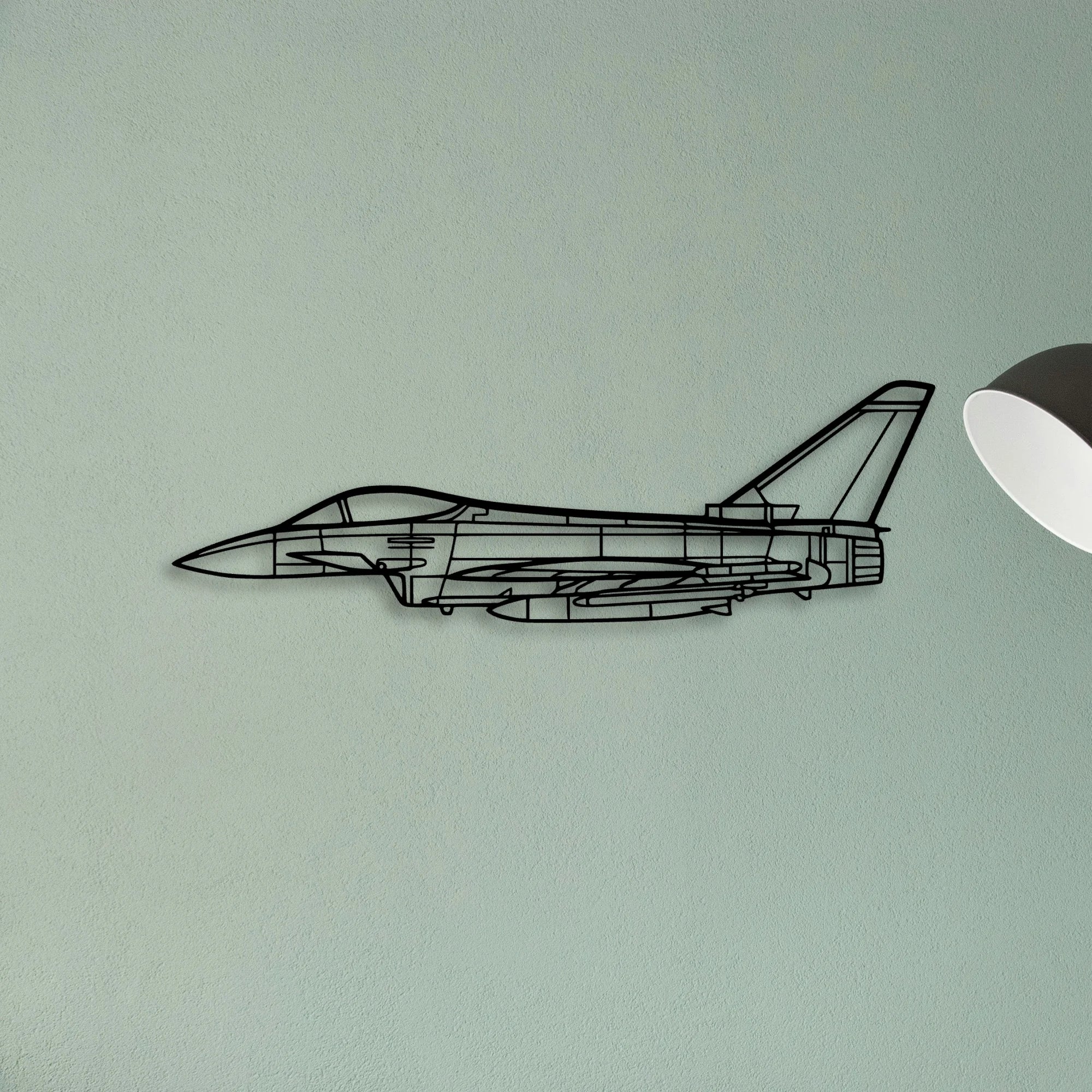 Eurofighter Typhoon Classic Aircraft Silhouette Metal Wall Art - Tinvibe