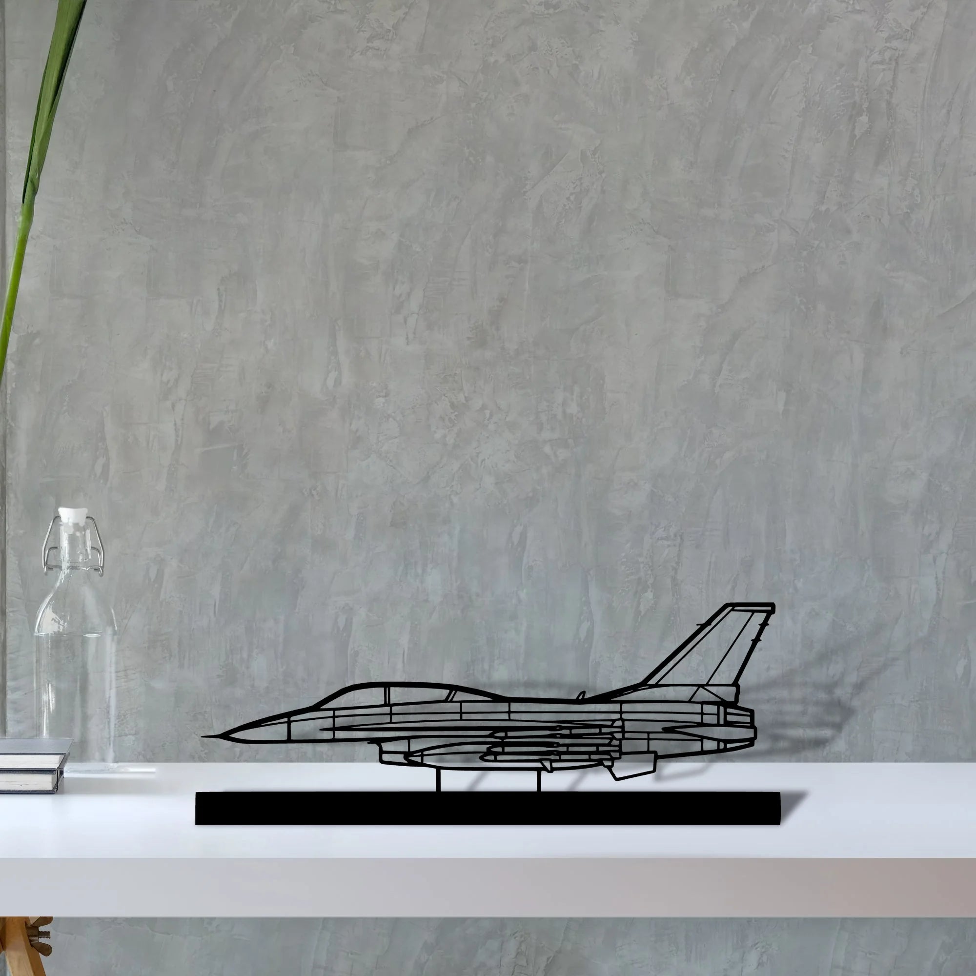 f-16d-2 Silhouette Metal Art Stand - Tinvibe