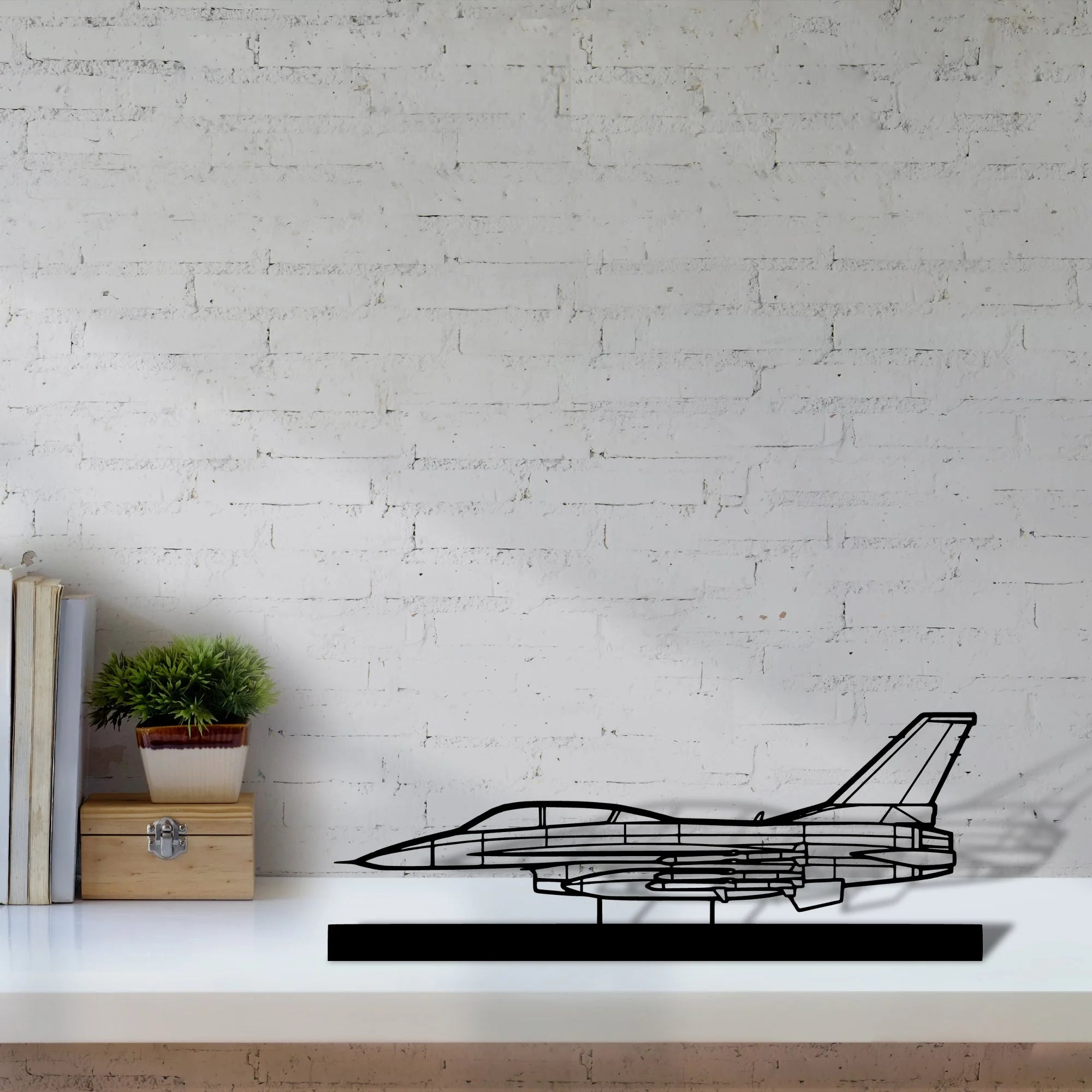 f-16d-2 Silhouette Metal Art Stand - Tinvibe