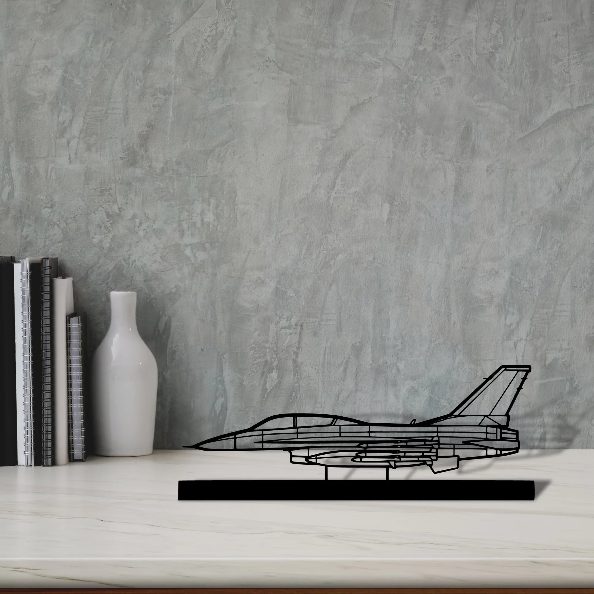 f-16d-2 Silhouette Metal Art Stand - Tinvibe